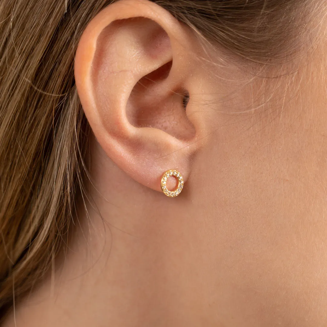 Sisi Copenhagen Roberta øreringe forgyldt zirkonia 8mm
