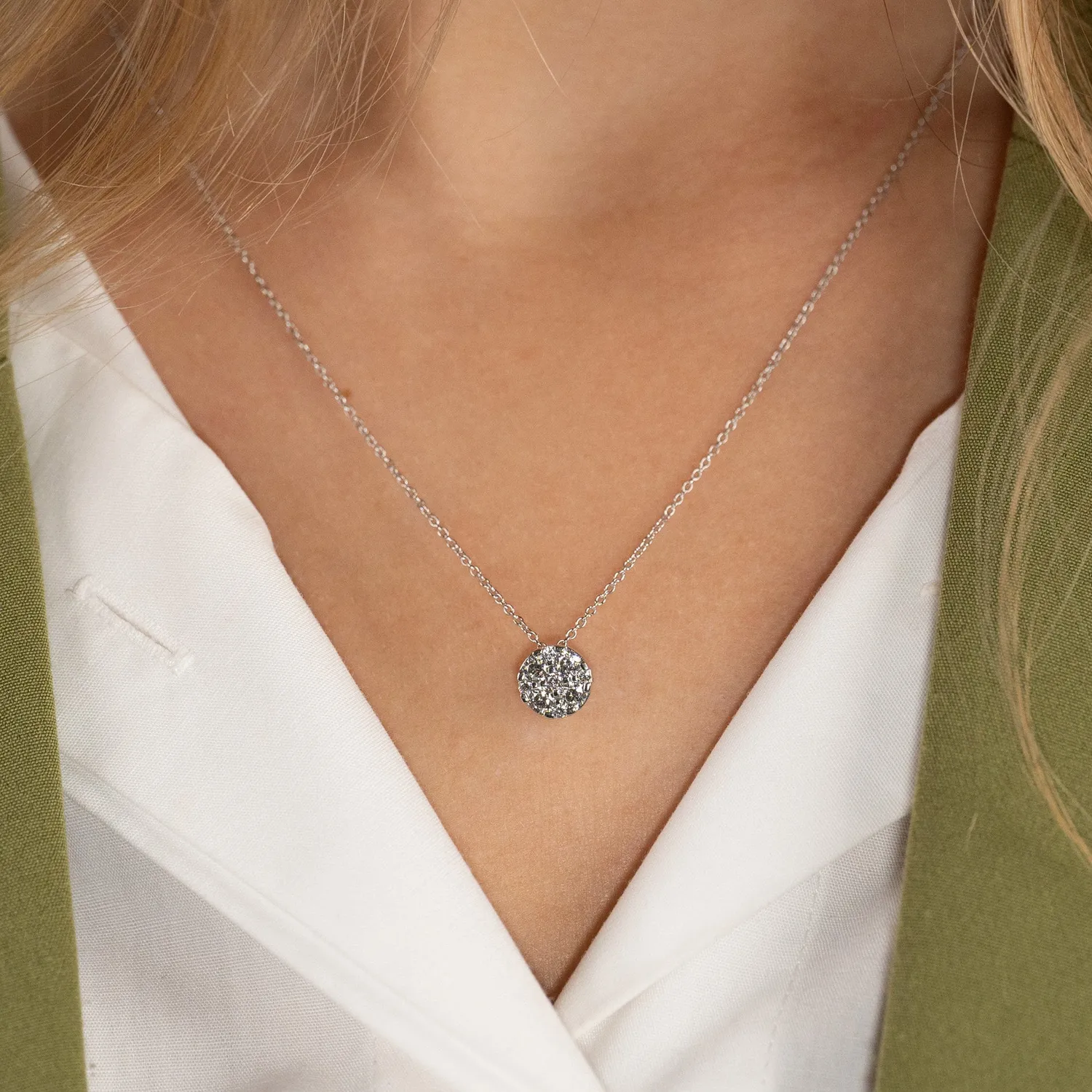 Sisi Copenhagen Round Pave diamantvedhæng guld 0,2 ct