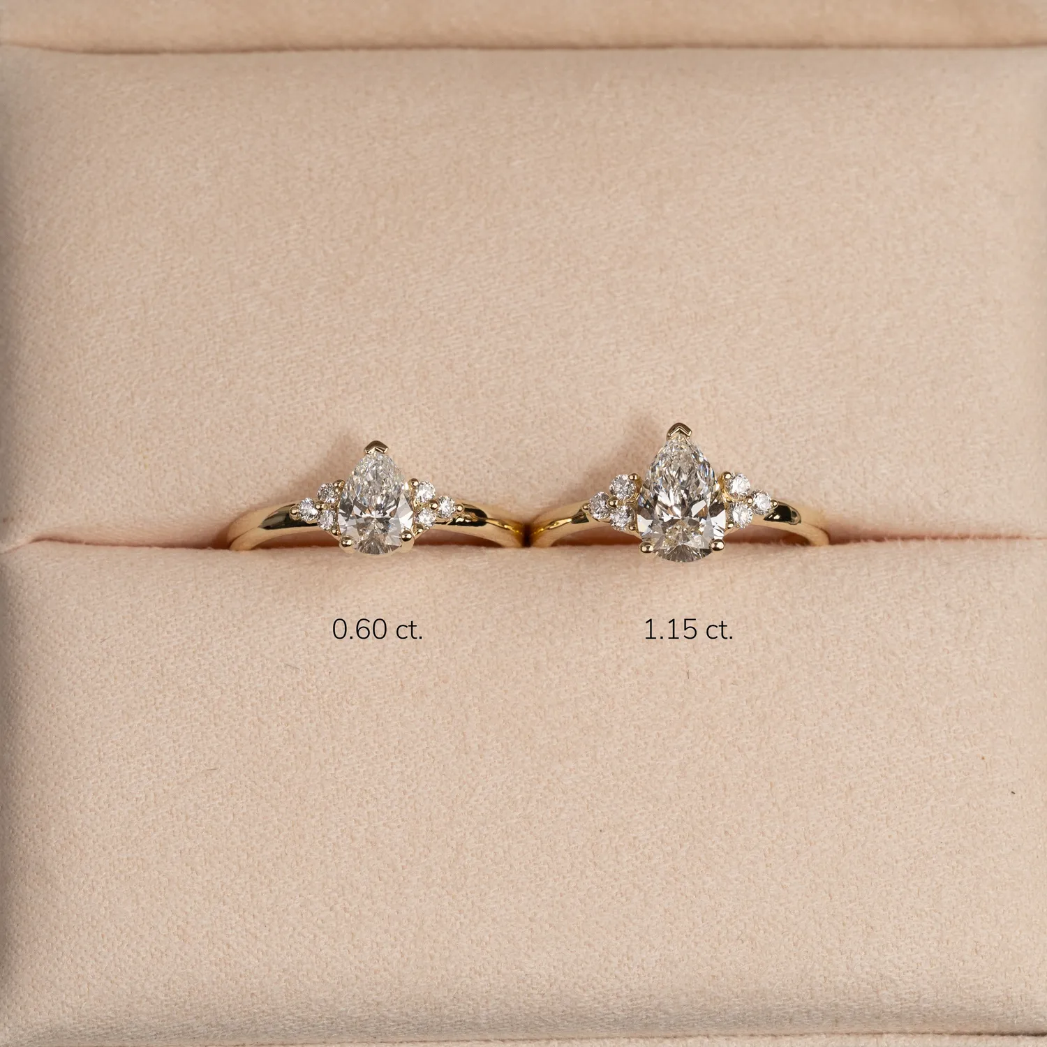 Sisi Copenhagen Triad Pear-Cut ring guld 0,65 ct lab
