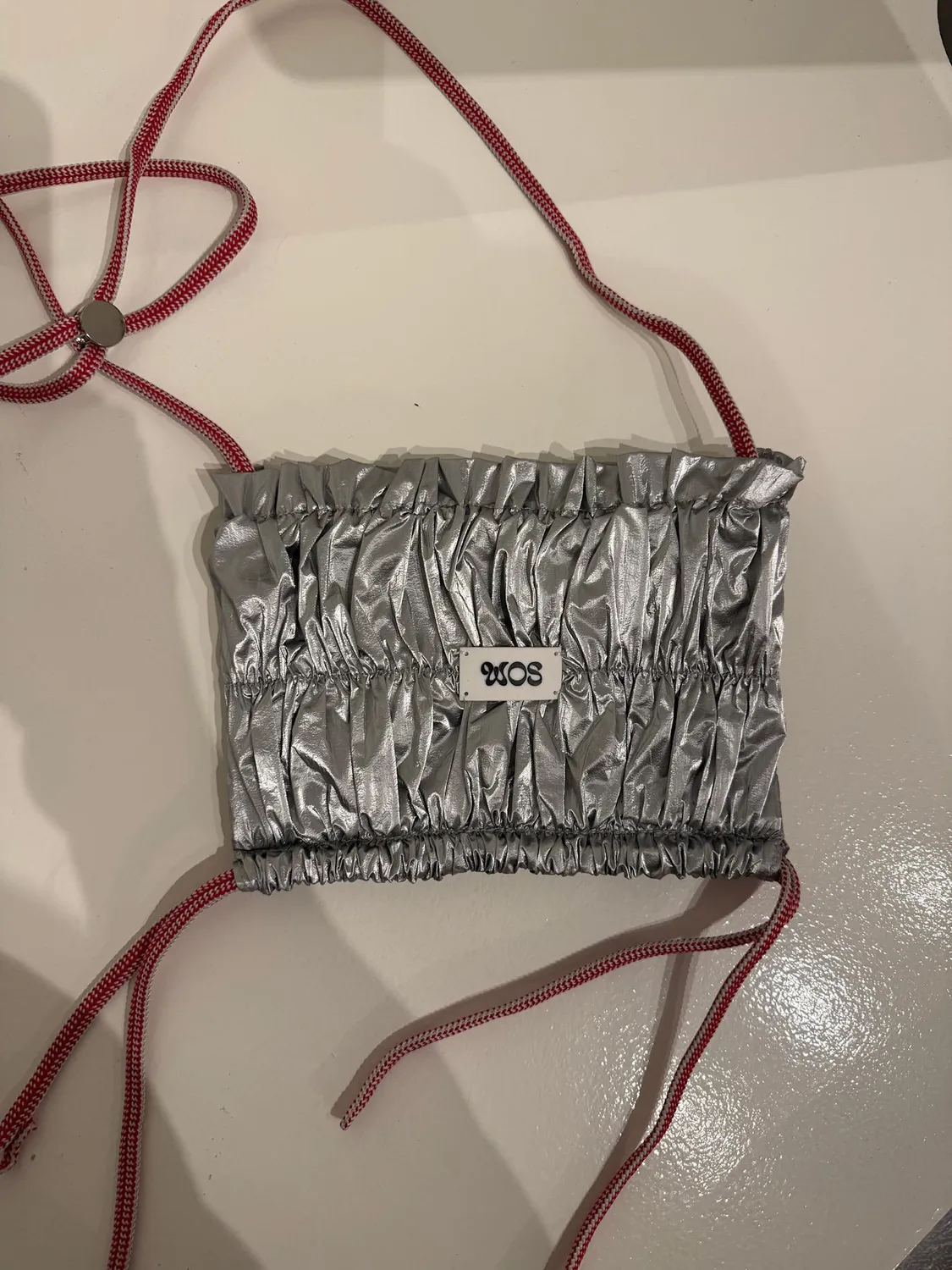 Wos Vilda taske sølv nylon crossbody