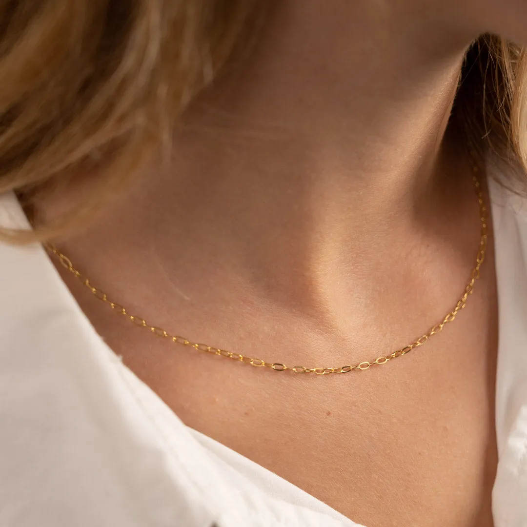 Sisi Copenhagen Alma Small Link halskæde guld 42 cm