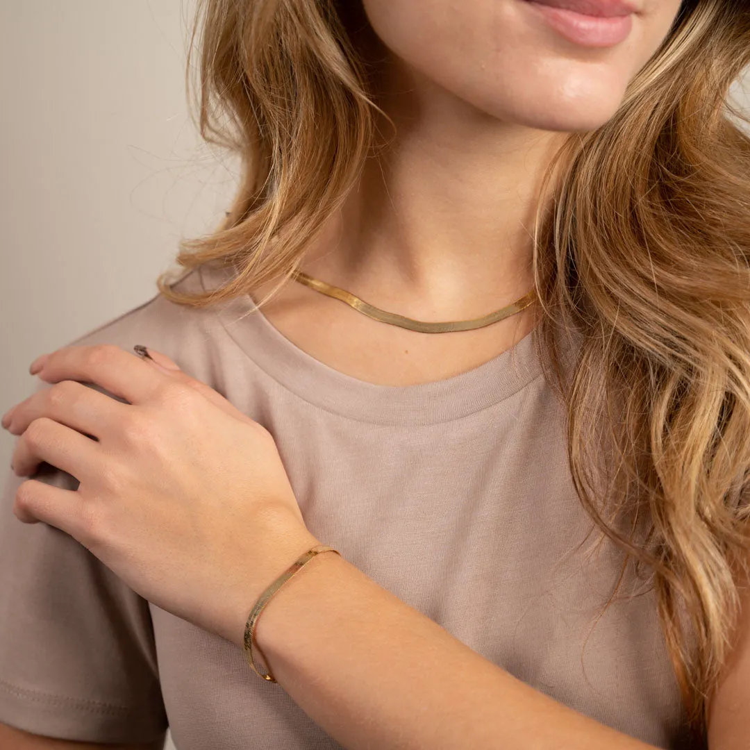 Sisi Copenhagen Aya armbånd forgyldt slange 5 mm