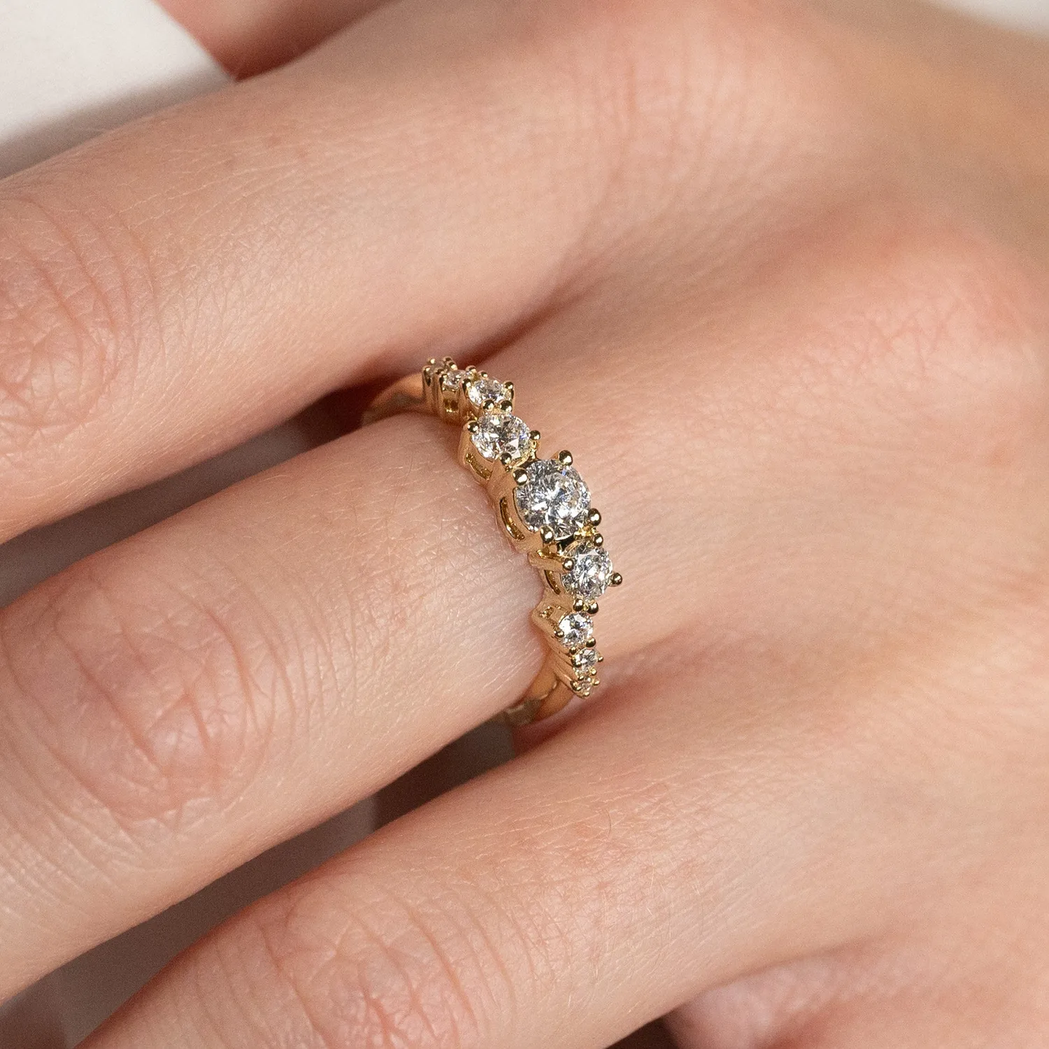 Sisi Copenhagen Organic Cluster 0.7ct diamantring guld 14 kt