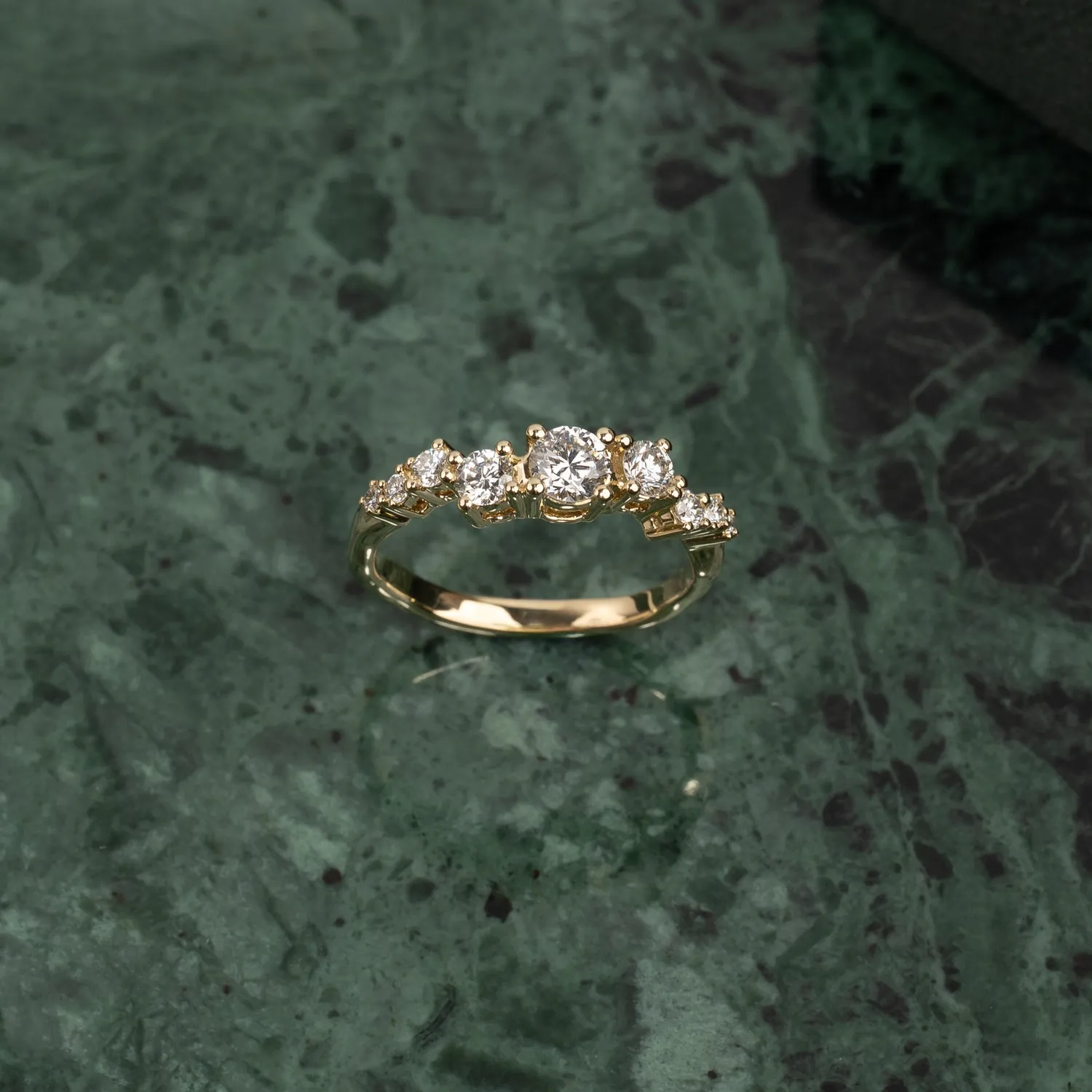 Sisi Copenhagen Organic Cluster ring diamant 14 kt guld