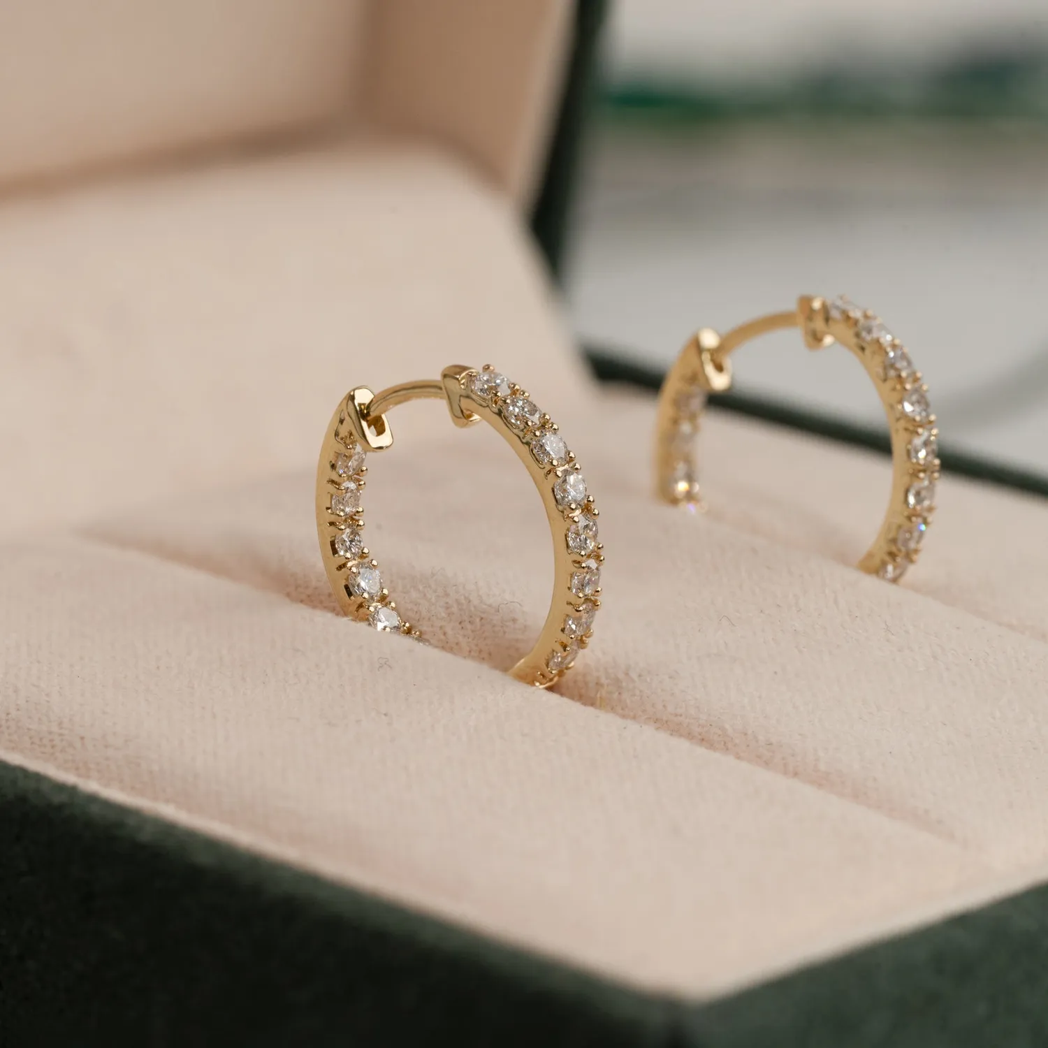Sisi Copenhagen Double Set Lab-Diamond creoler guld 0,8 ct