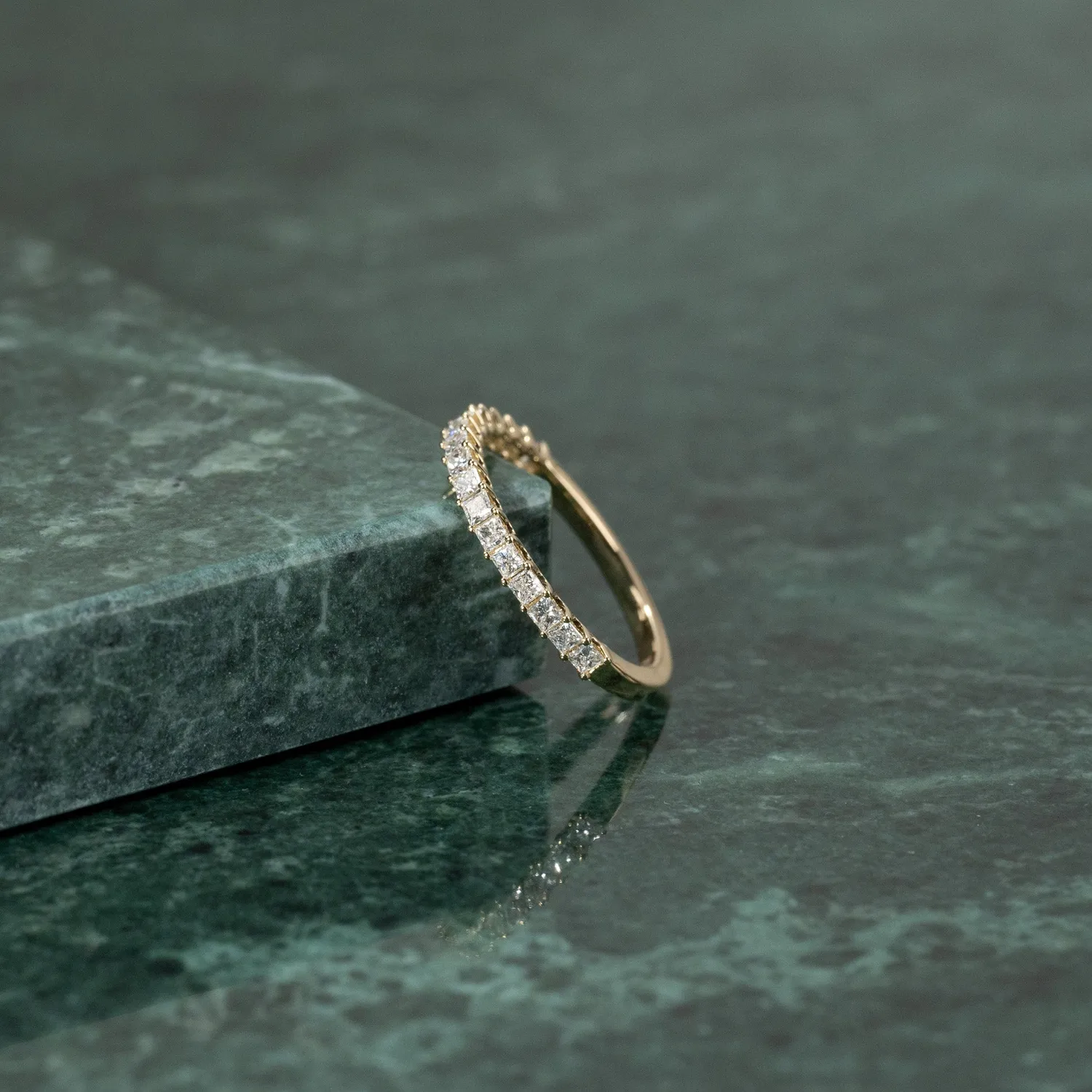Sisi Copenhagen Princess Half-Alliance diamantring 14 kt guld