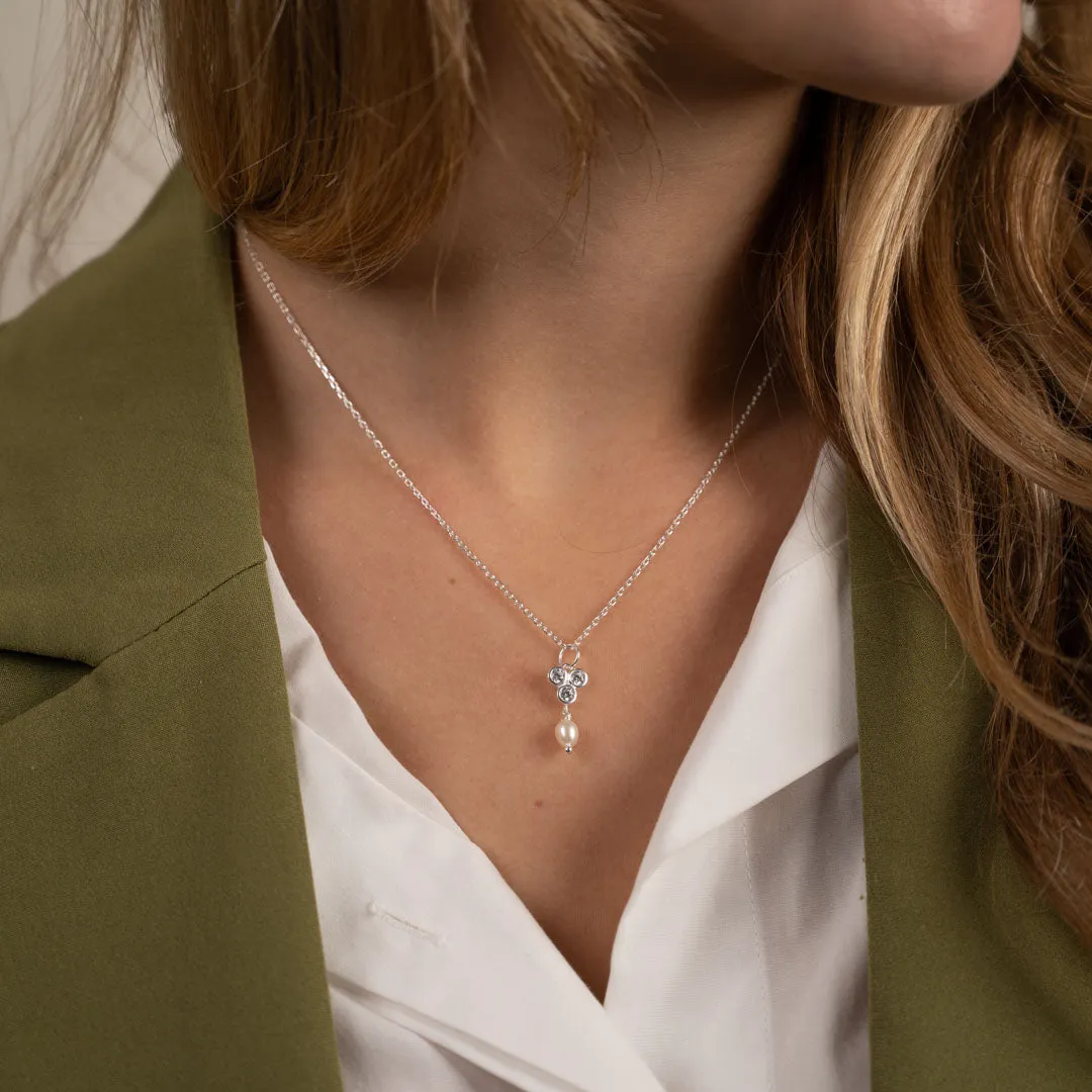 Sisi Copenhagen Louise Pearl Silver vedhæng sølv perle