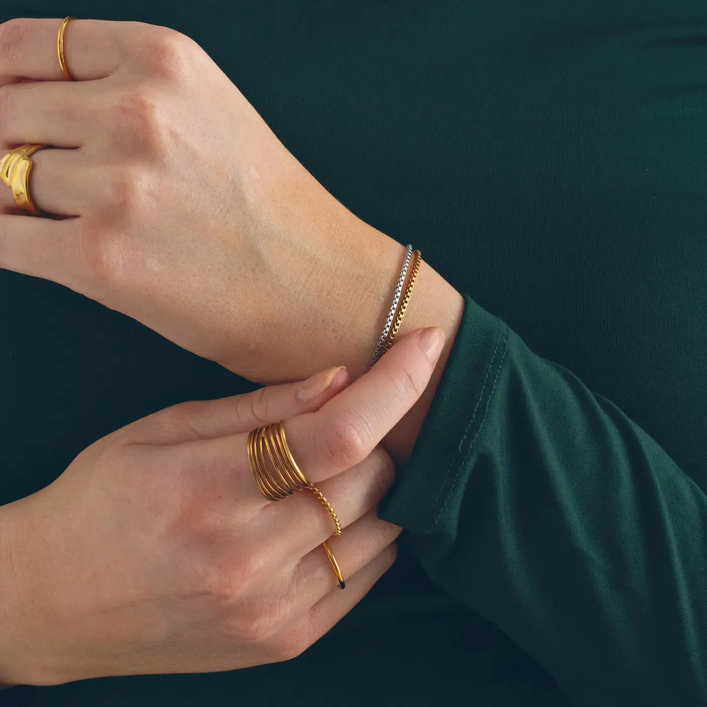 TIMI OF SWEDEN Xia chain armbånd guld 16+5 cm waterproof