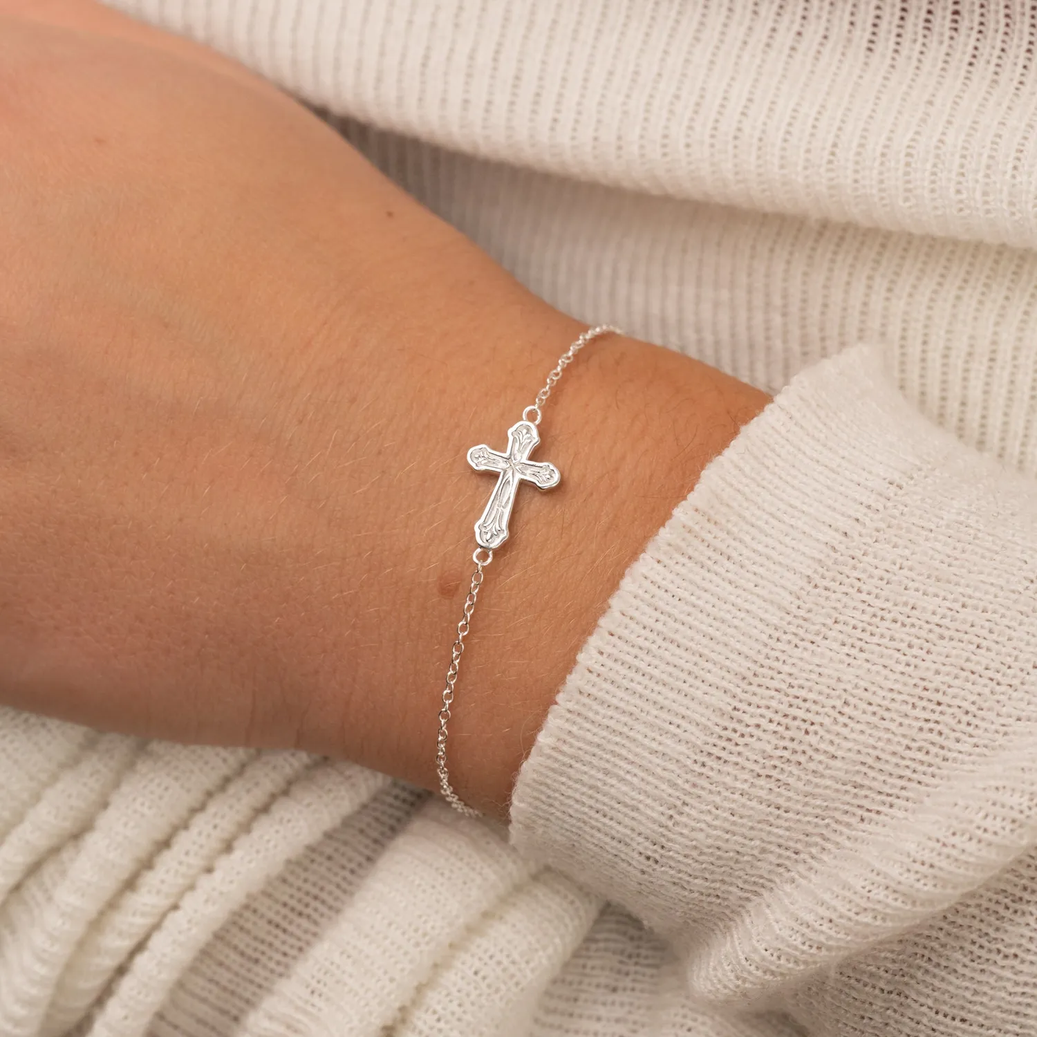 Sisi Copenhagen Dagmar Cross armbånd sølv 16+4 cm
