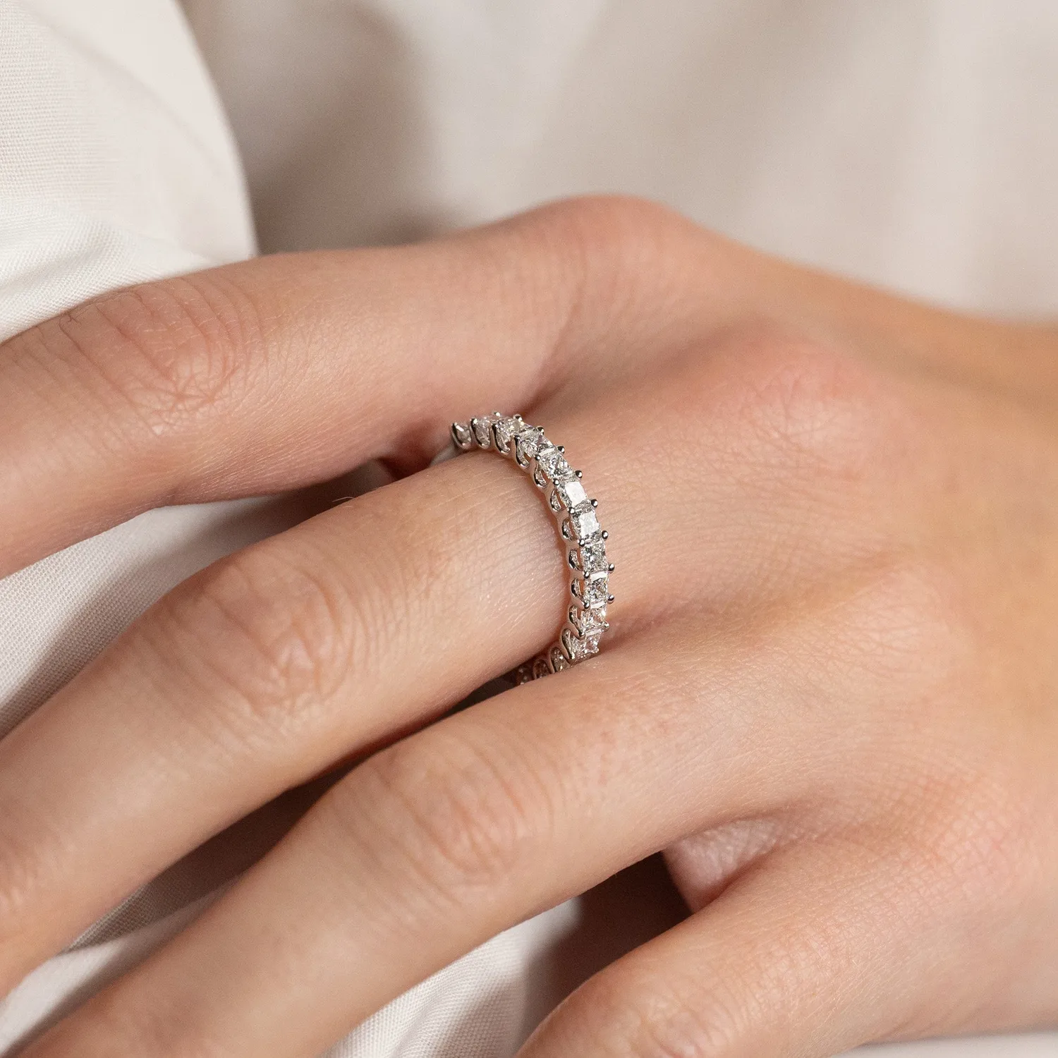 Sisi Copenhagen Princess Half-Alliance ring 1,0 ct hvidguld