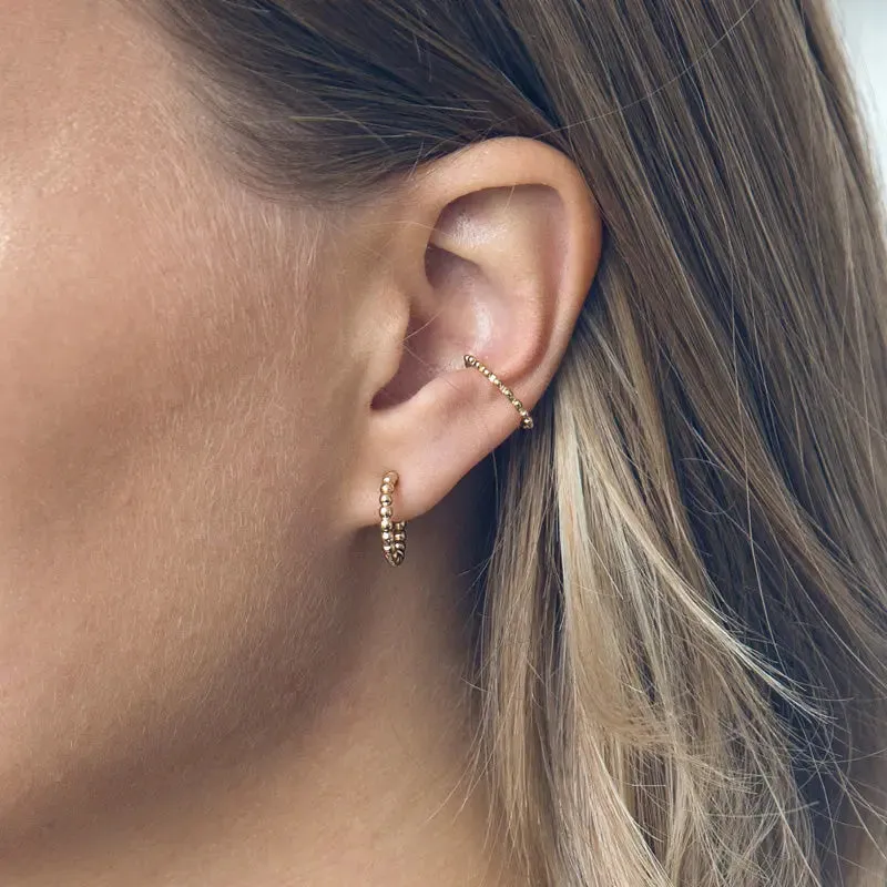 TIMI OF SWEDEN Boble ørering og ear cuff guld
