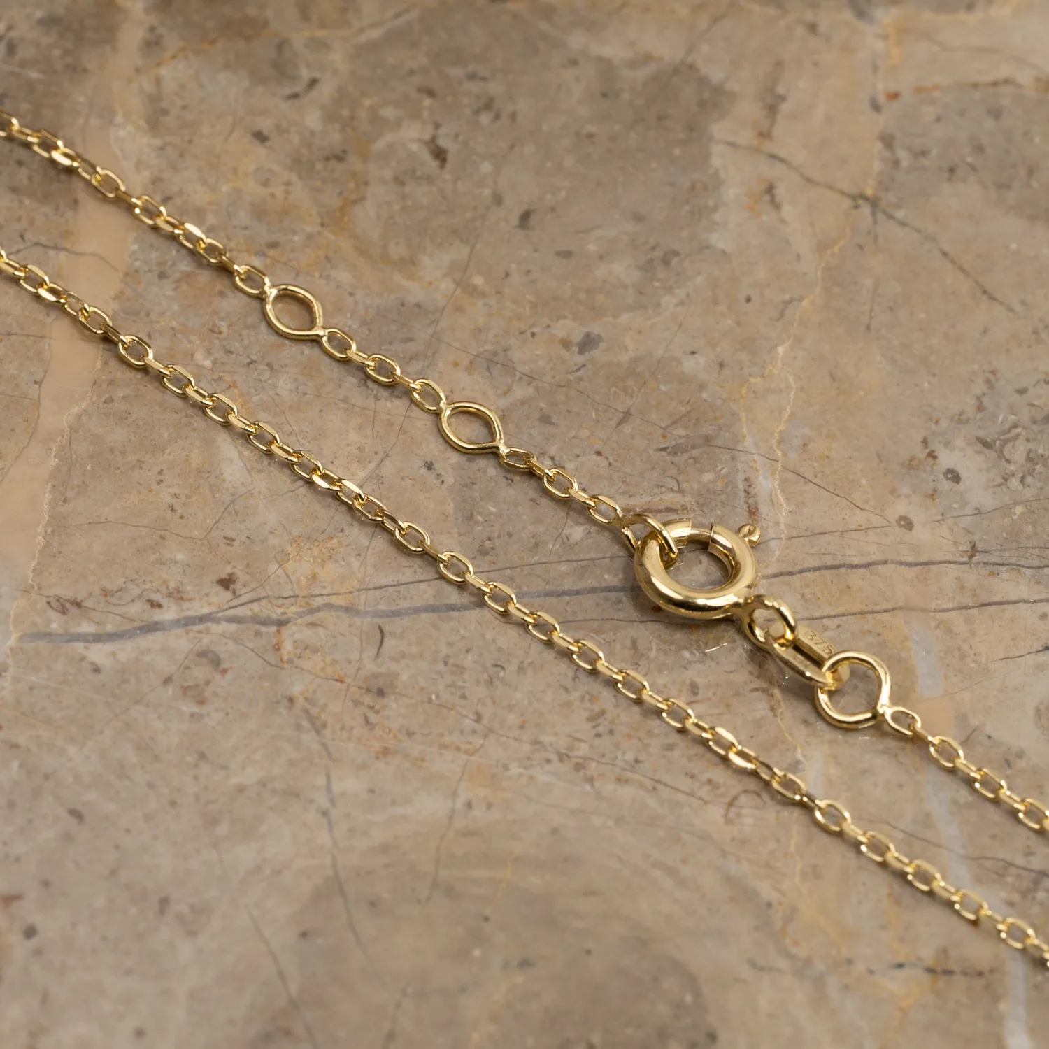 Sisi Copenhagen Simple Link guldarmbånd 9 kt 18 cm massivt