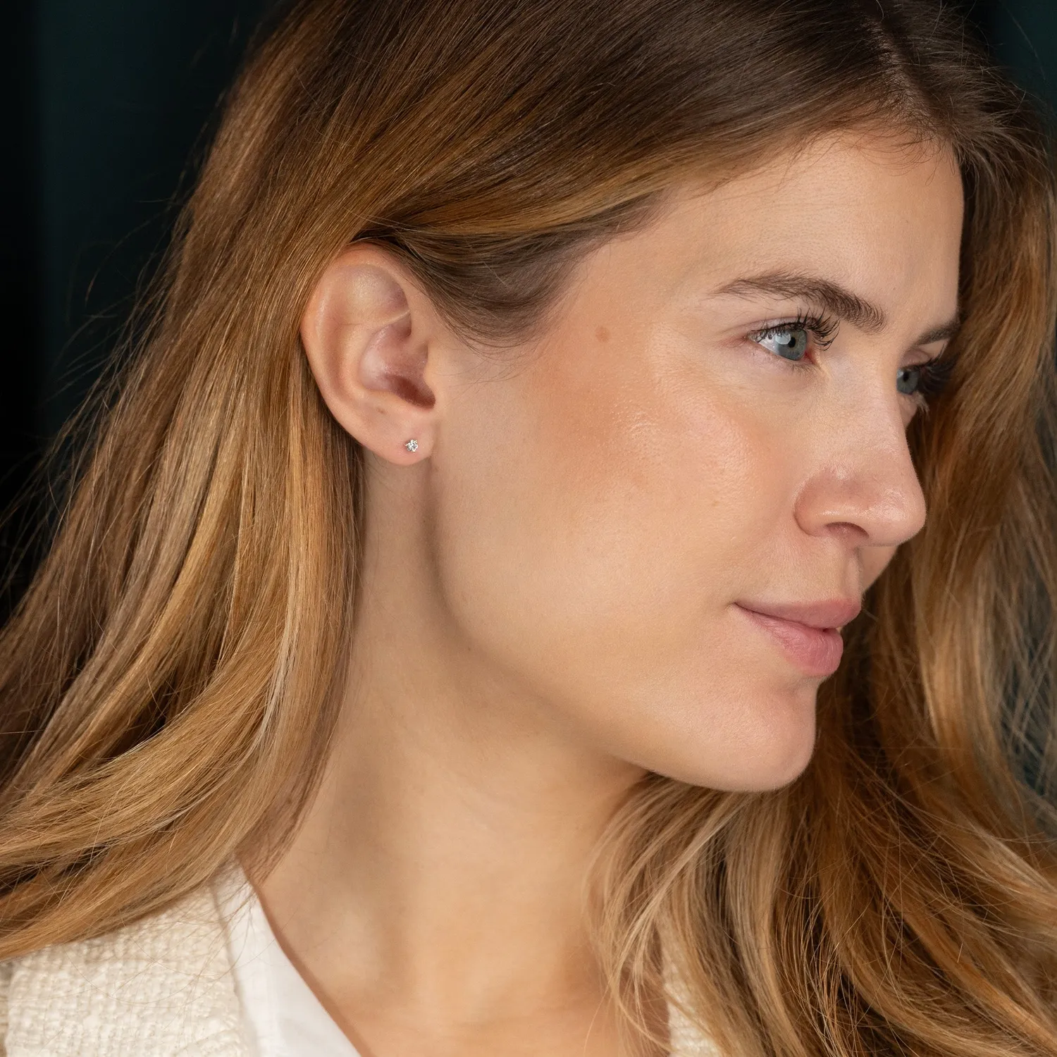 Sisi Copenhagen Simple 0,2 ct diamantørestikker 14 kt guld
