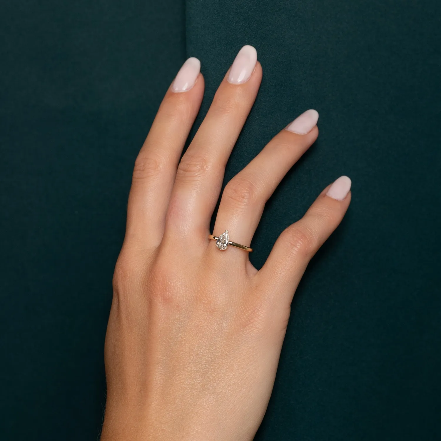Sisi Copenhagen Solitaire Pear-Cut ring 0,75 ct 14 kt guld