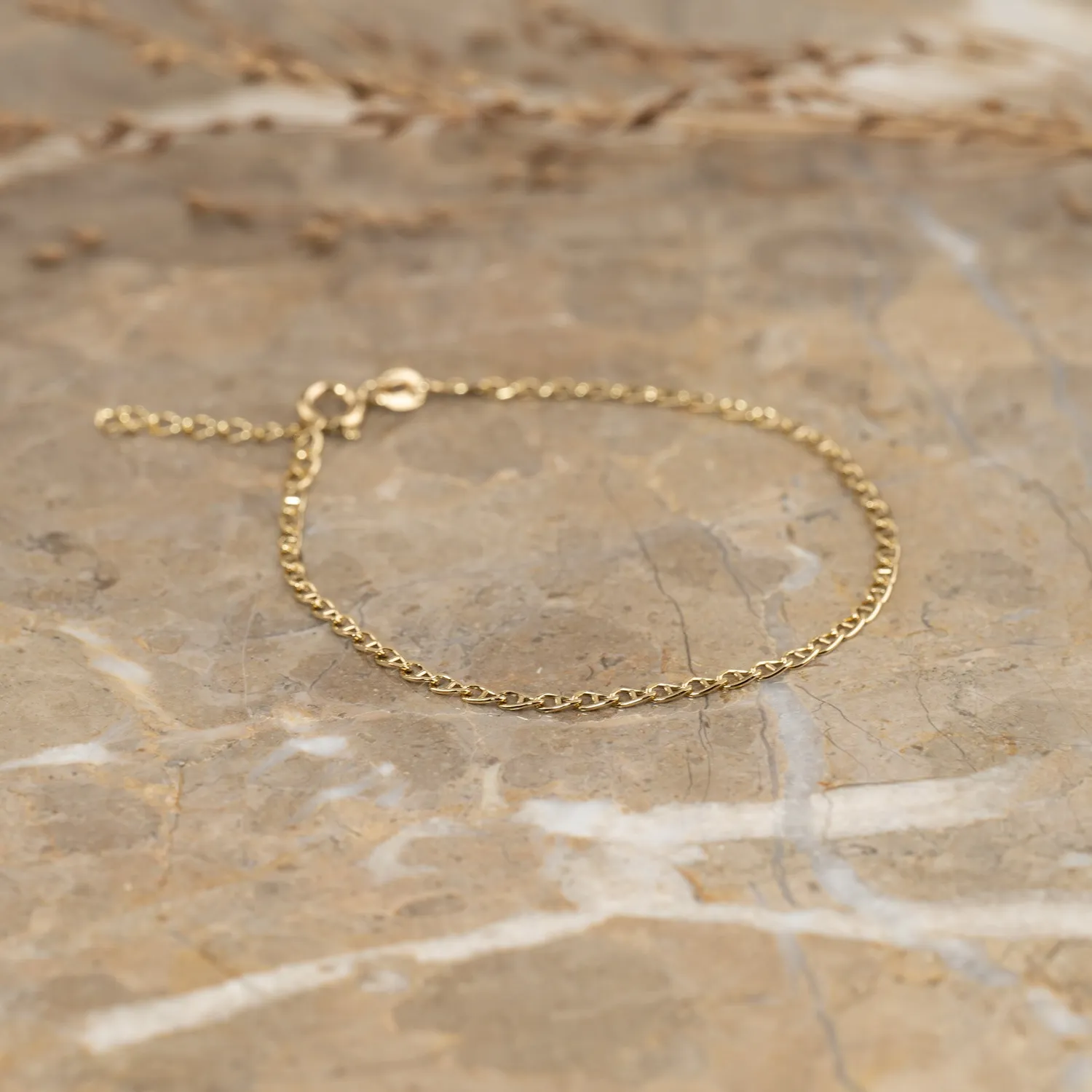 Sisi Copenhagen Auda armbånd massiv 9 kt guld 16+3 cm