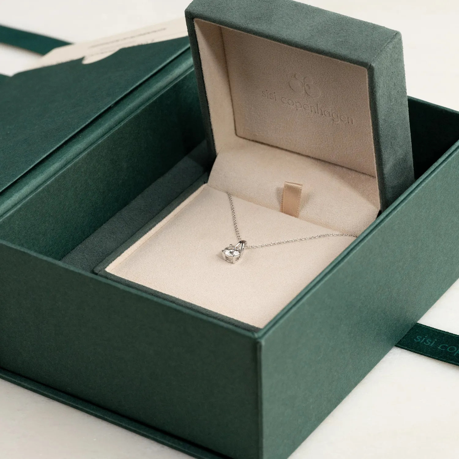 Sisi Copenhagen Prong Solitaire diamantvedhæng 1,0 ct hvidguld