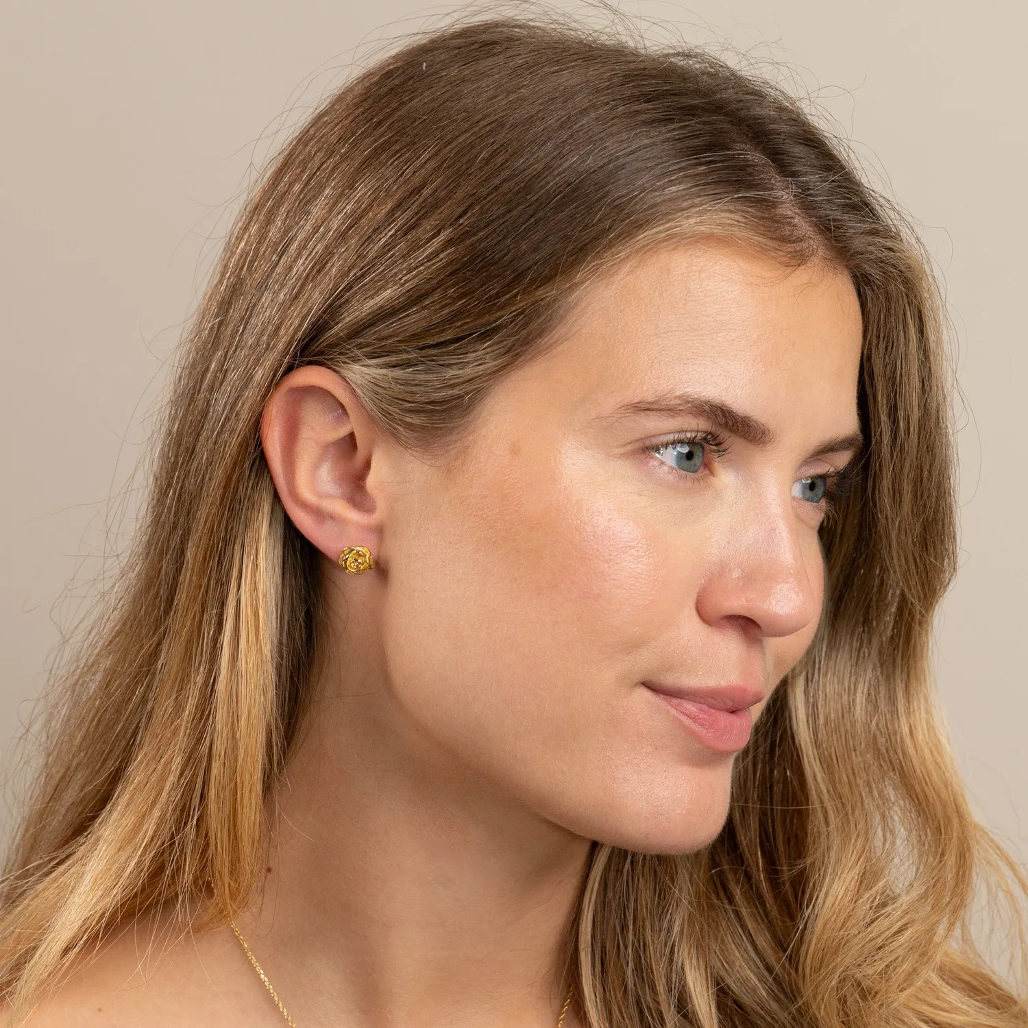 Sisi Copenhagen Rosie ørestikker forgyldt 10,5 mm