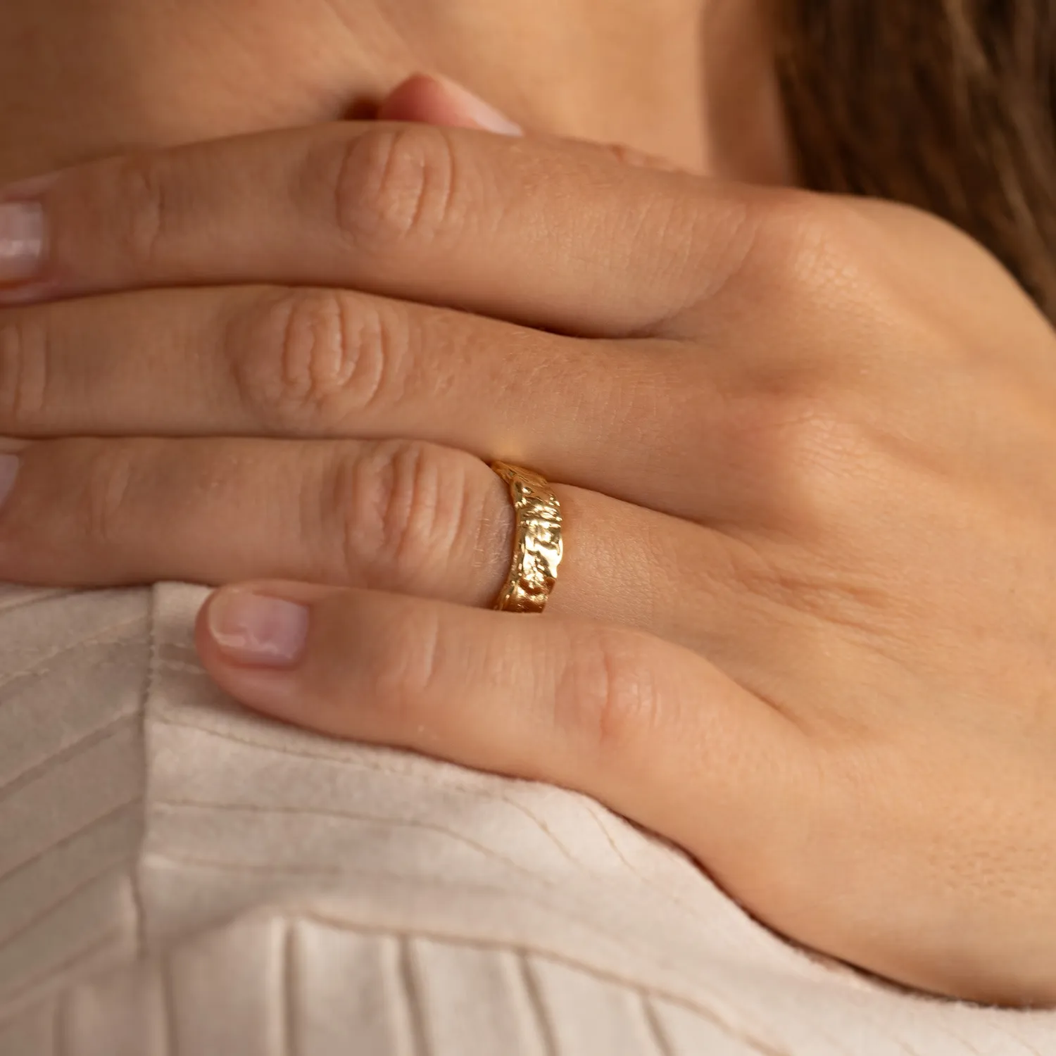 Sisi Copenhagen Elma Medium ring forgyldt rå 5 mm