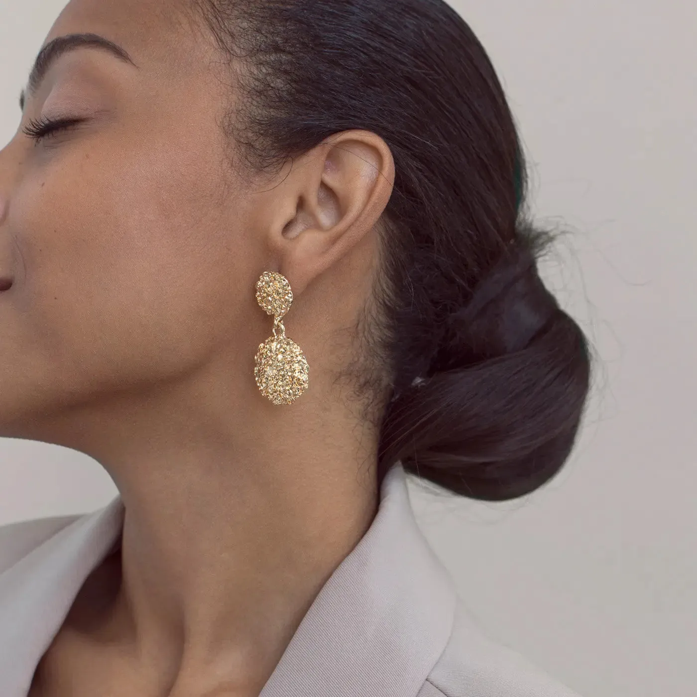 TIMI OF SWEDEN Vintage Statement øreringe guld messing