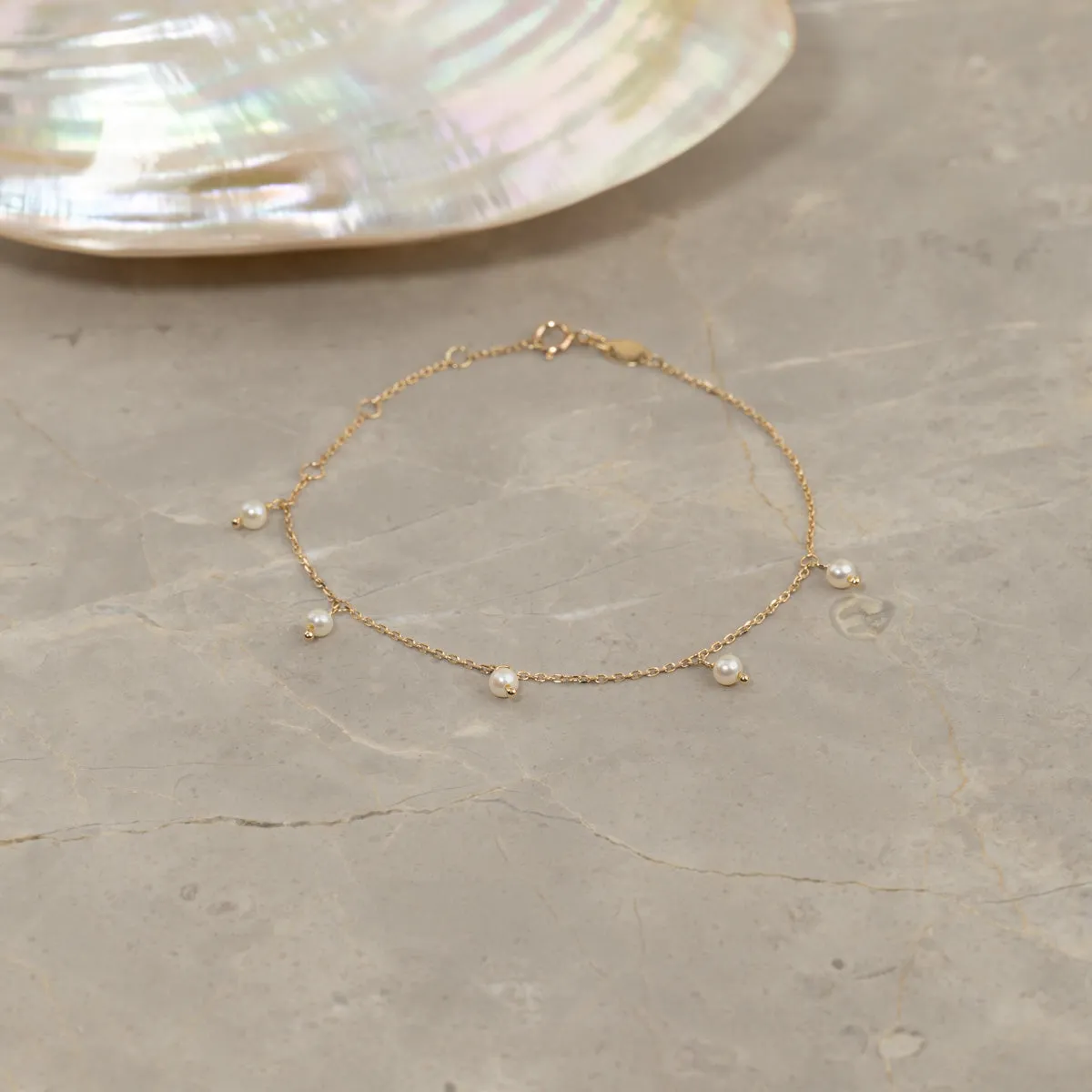 Sisi Copenhagen Darissa perle armbånd 9 kt guld