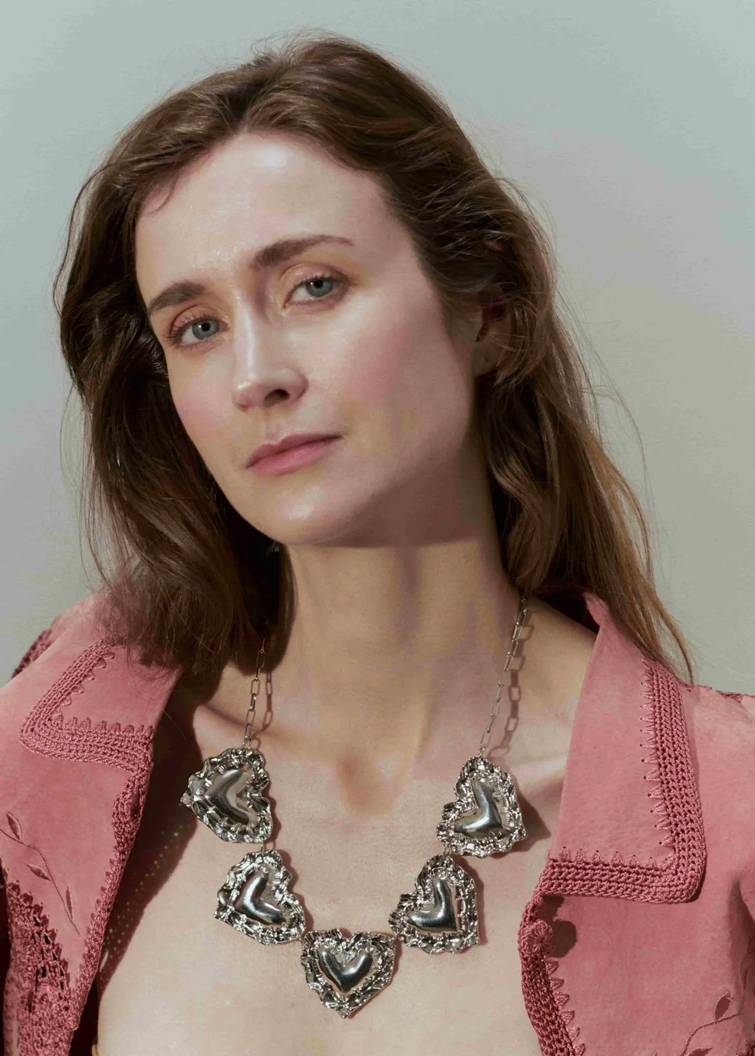 Wos Elina halskæde sølv hjerte 50 cm