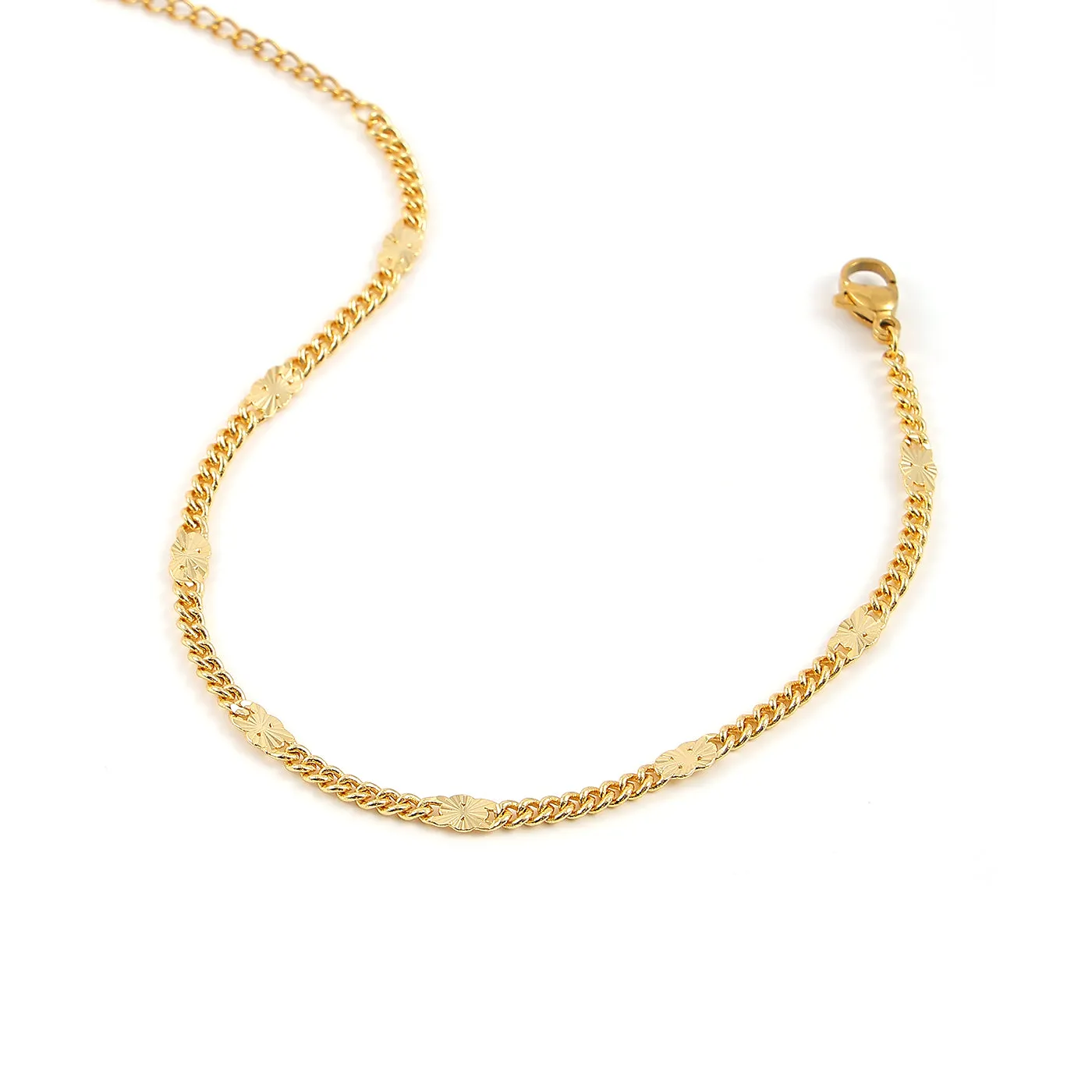 Timi of Sweden Sunday Vintage armbånd guld 16+5 cm forgyldt kæde
