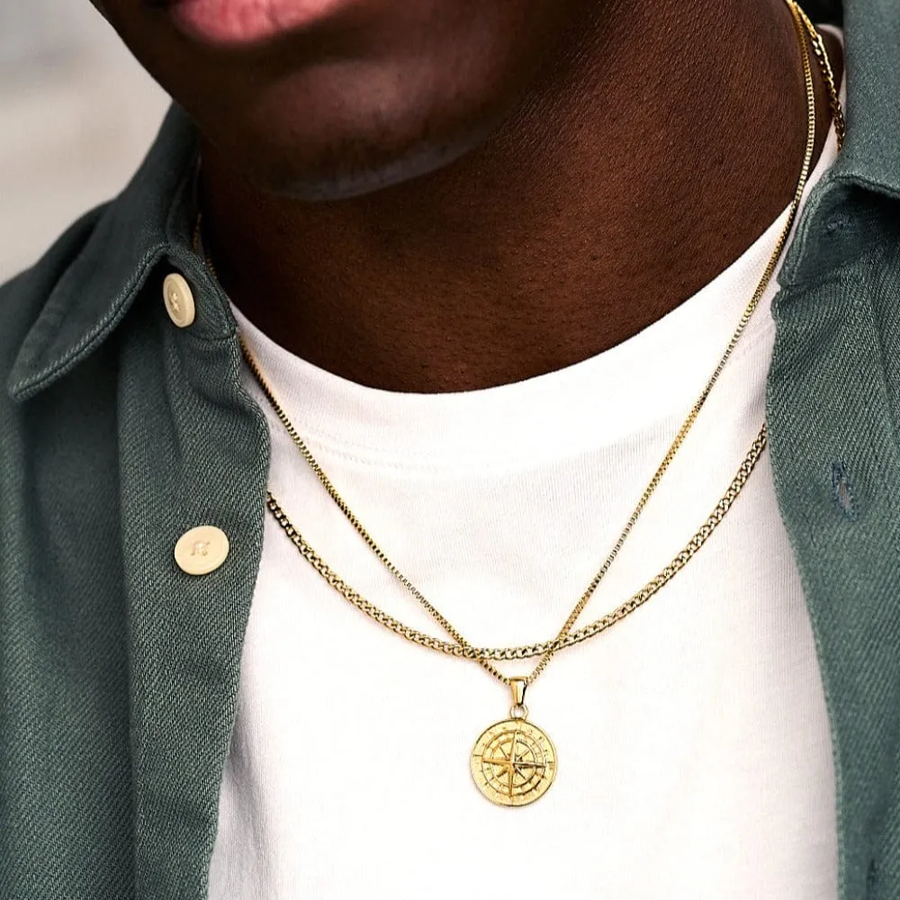 Orelia Round Box Chain halskæde guld