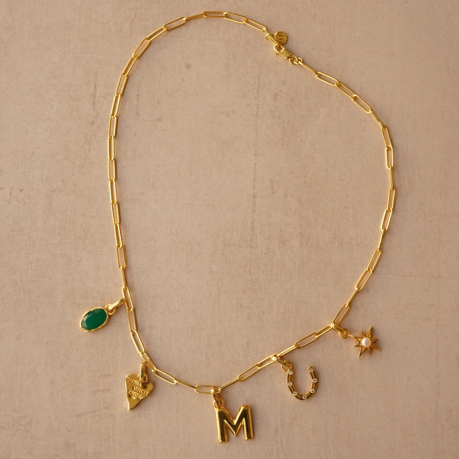 Orelia LUXE Heart charm guld hjerte vedhæng
