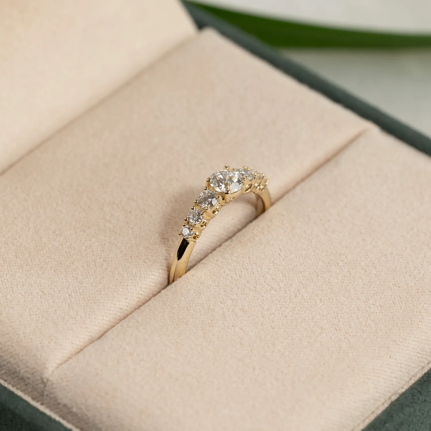 Sisi Copenhagen Seven-Stone Trellis ring guld 14 kt 0,7 ct