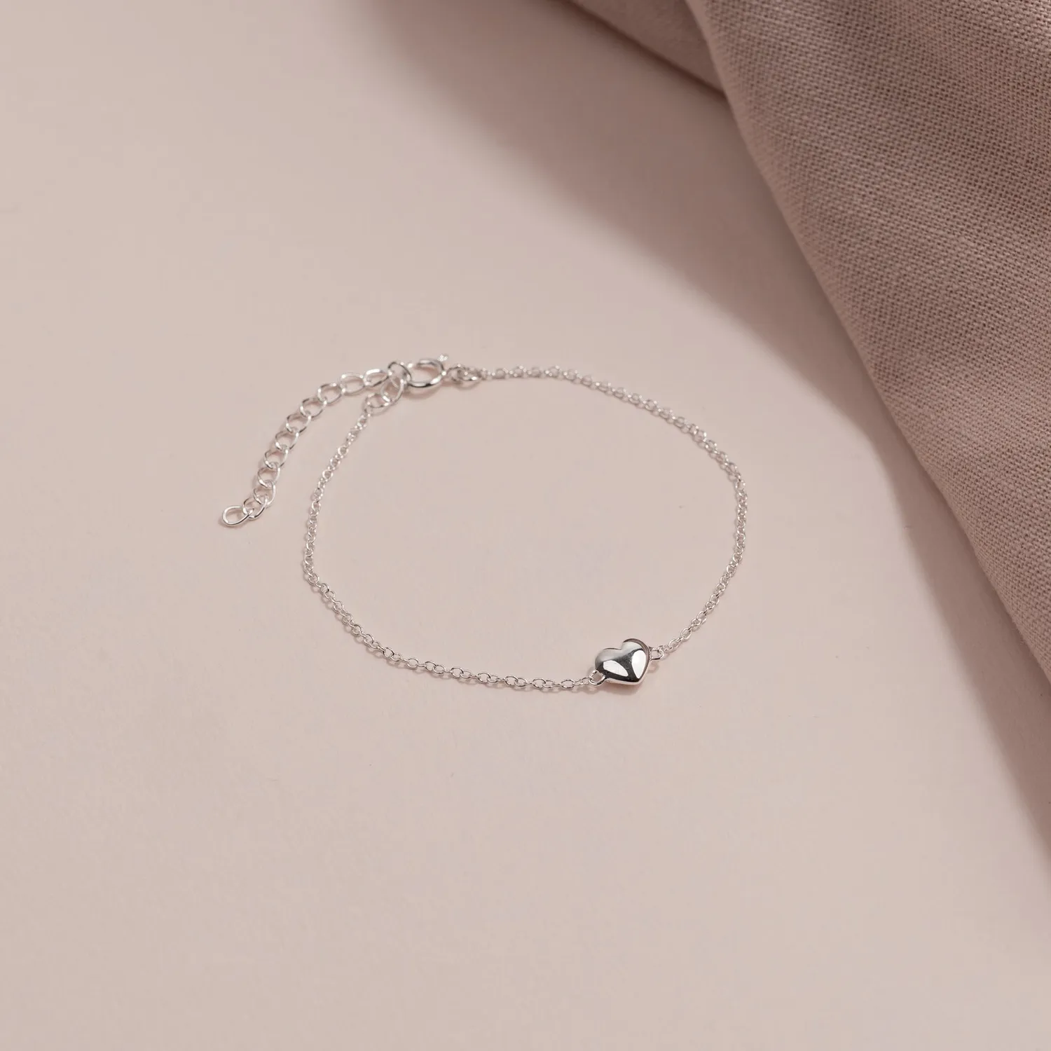 Sisi Copenhagen Valentina armbånd sølv 15+4 cm hjerte