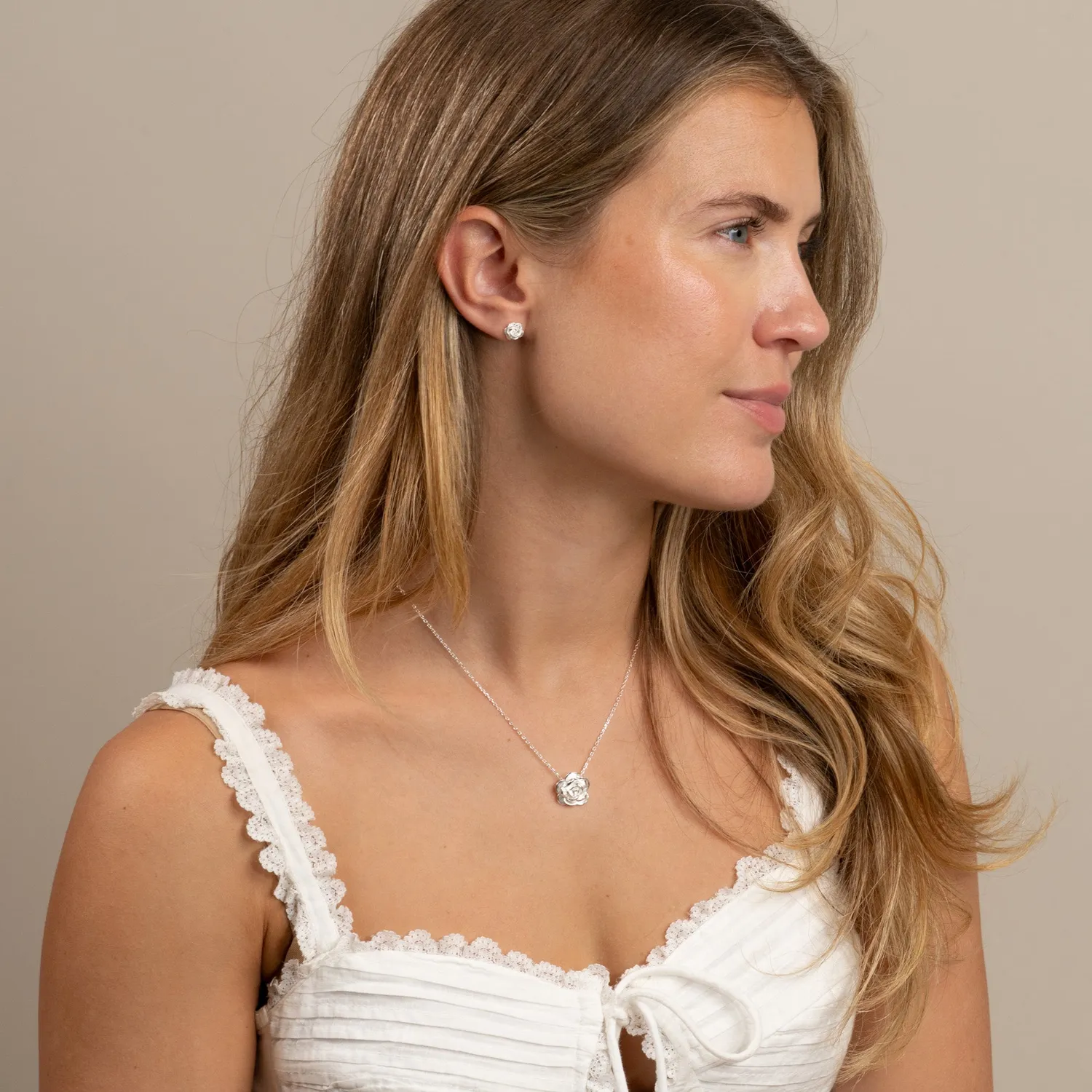 Sisi Copenhagen Rosie Small Stud sølv øreringe 8 mm