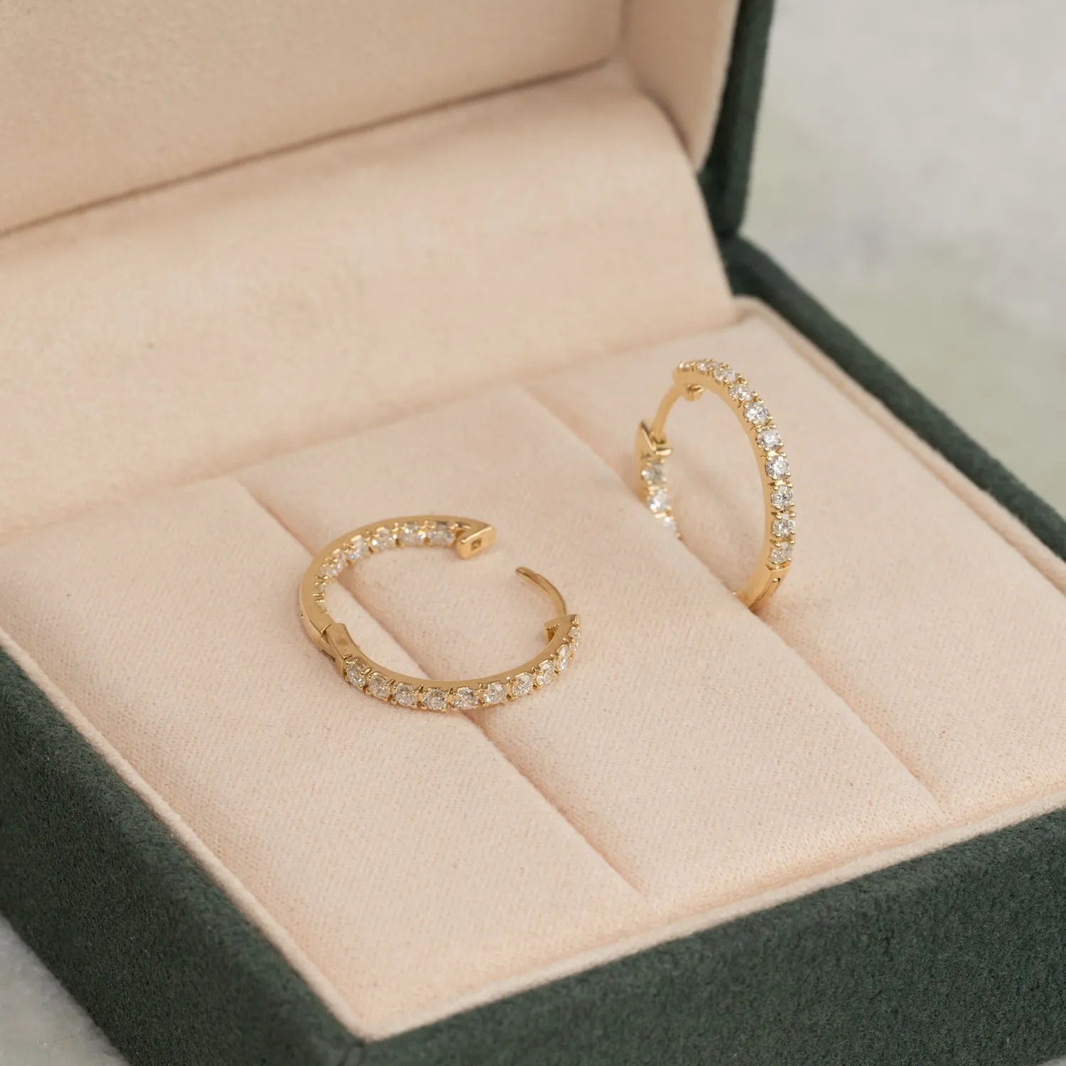Sisi Copenhagen Double Set Lab-Diamond creoler 1,0 ct 14 kt guld