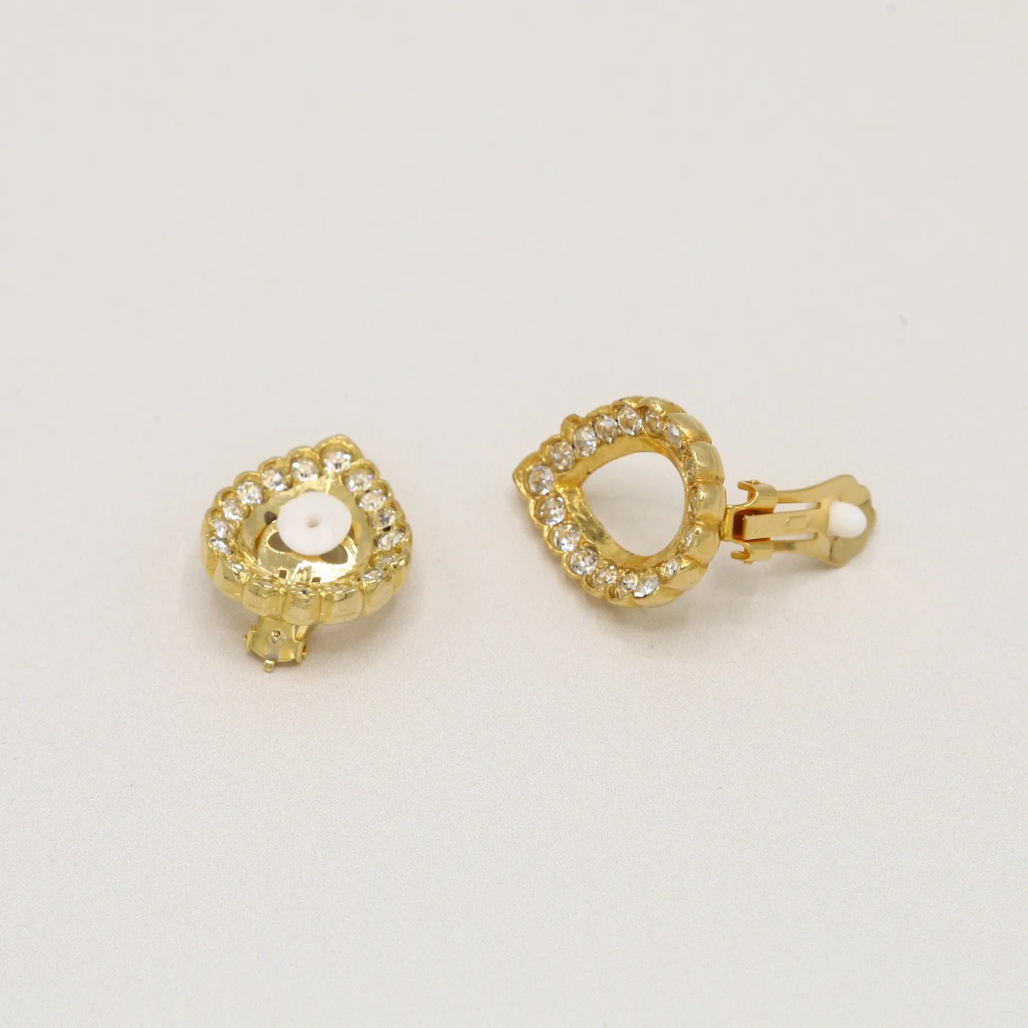 Orelia Vintage Open Drop Crystal clip-on øreringe guld krystal