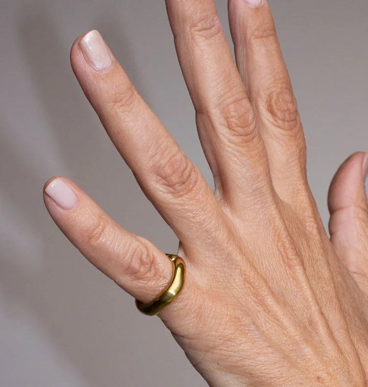 Wos Viggo ring messing guld medium