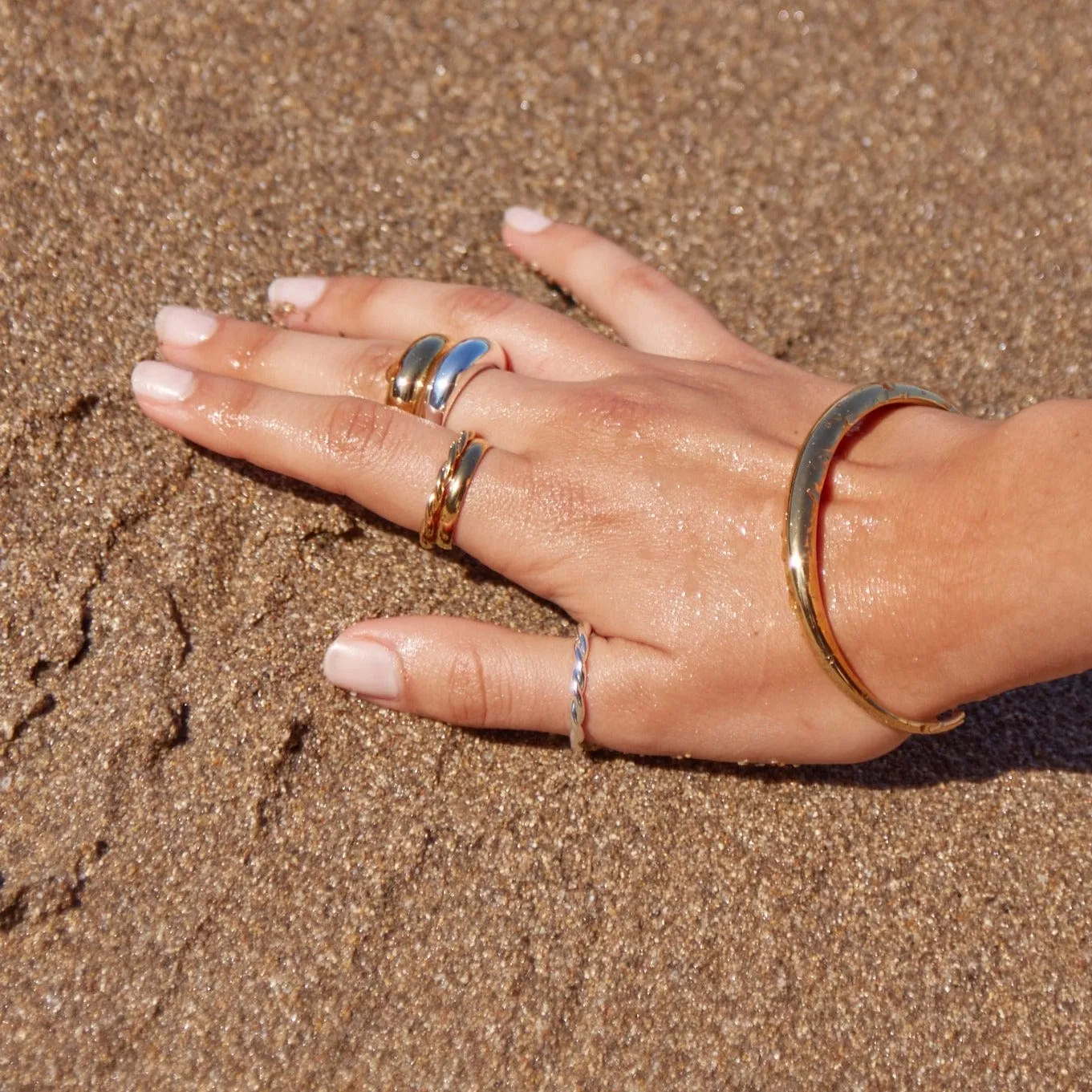 Orelia LUXE Domed armbånd bangle guld vandtæt