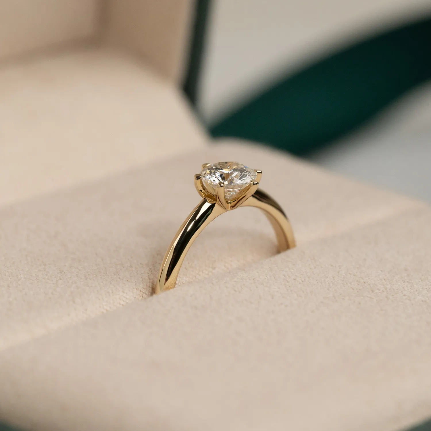 Sisi Copenhagen Classic Solitaire ring 0,75 ct 14 kt guld