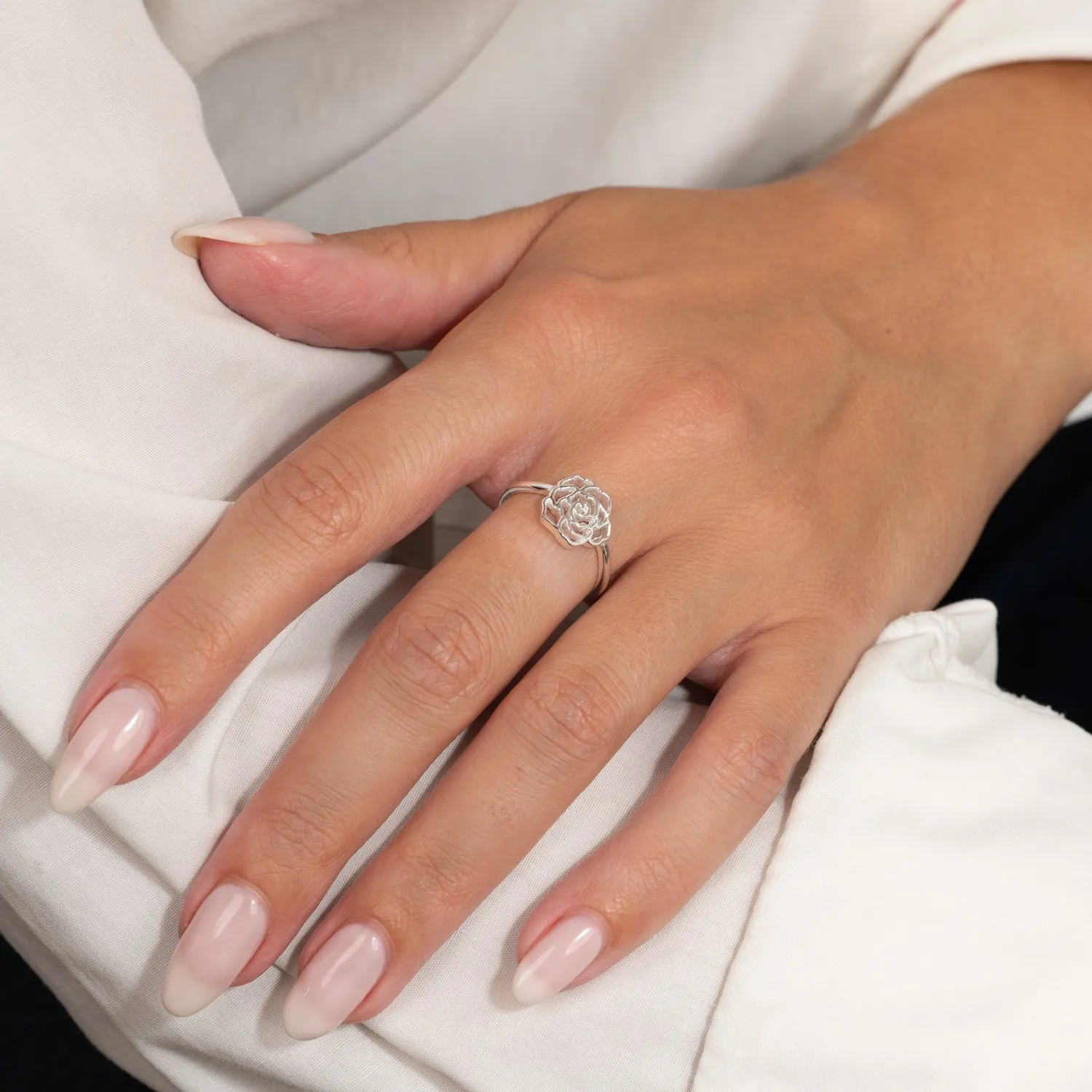 Sisi Copenhagen Rosa ring sølv rose str. 48-64