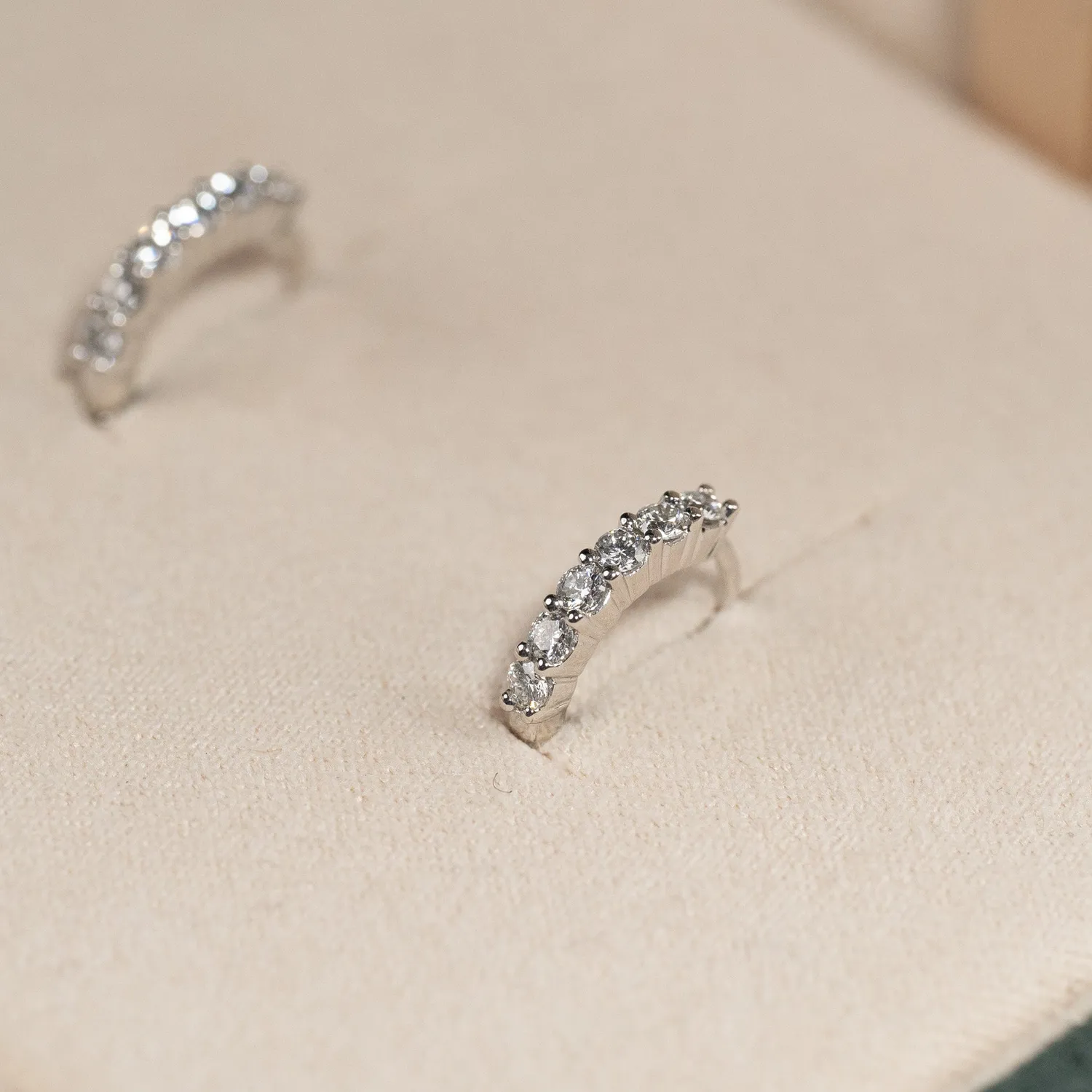 Sisi Copenhagen Prong Lab-Diamond creoler hvidguld 0,35 ct