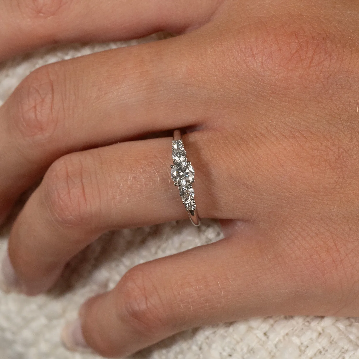 Sisi Copenhagen Five-Stone Trellis ring hvidguld 0,5 ct