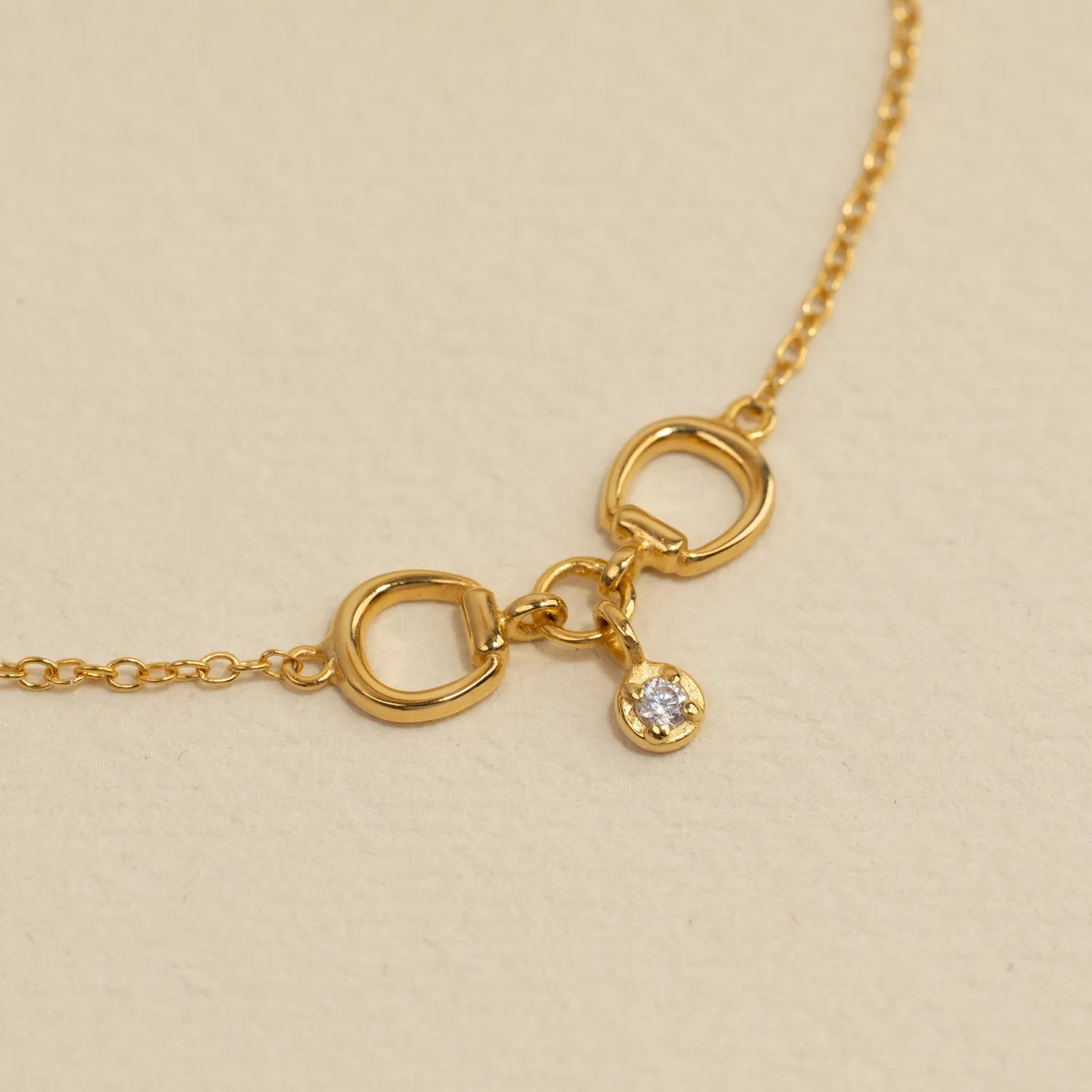 Sisi Copenhagen Sigge armbånd forgyldt zirkon 16cm