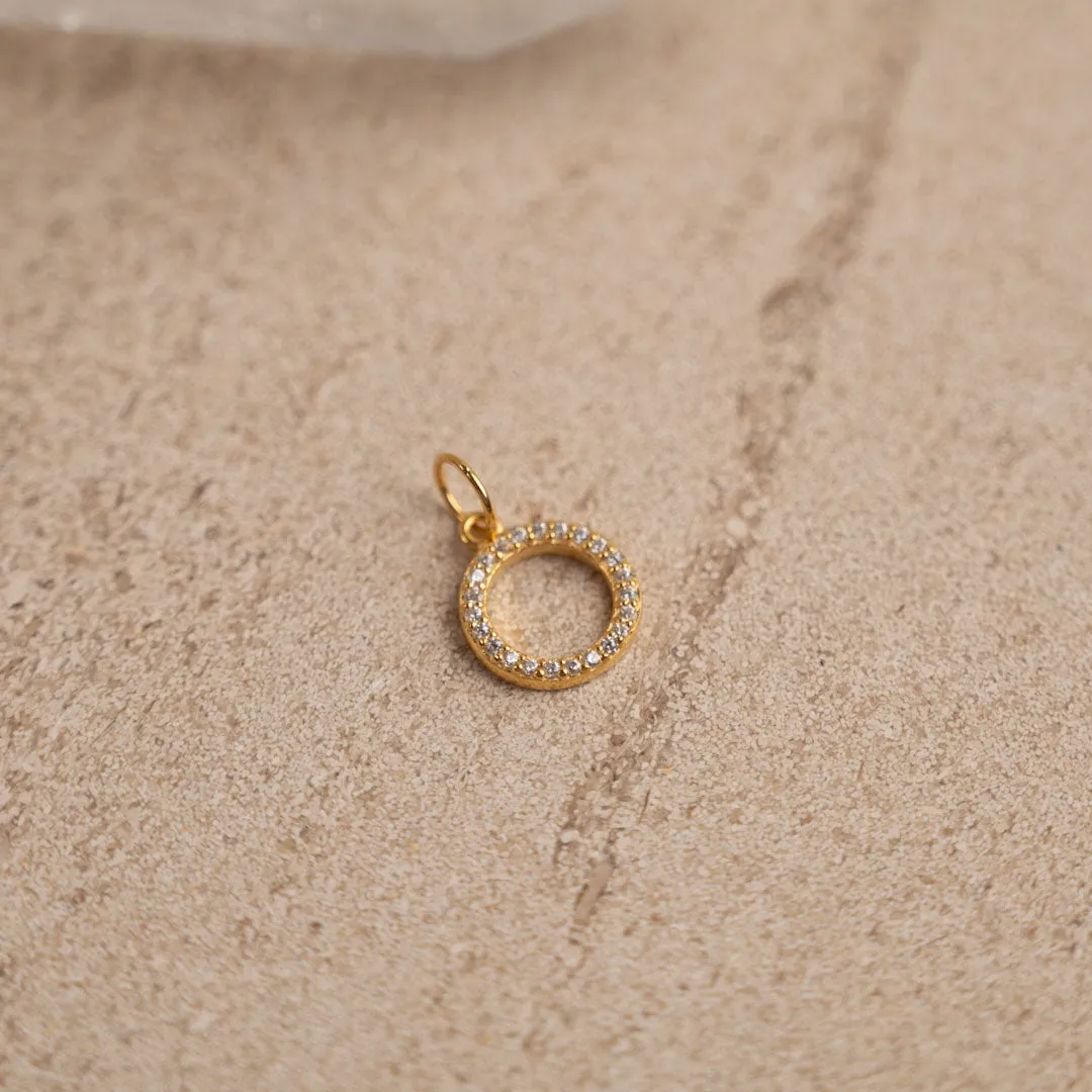 Sisi Copenhagen Roberta Crystal ring vedhæng forgyldt 10 mm