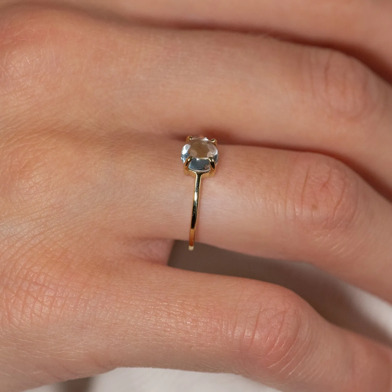 Sisi Copenhagen Gabi ring massivt 9 kt guld blå topas