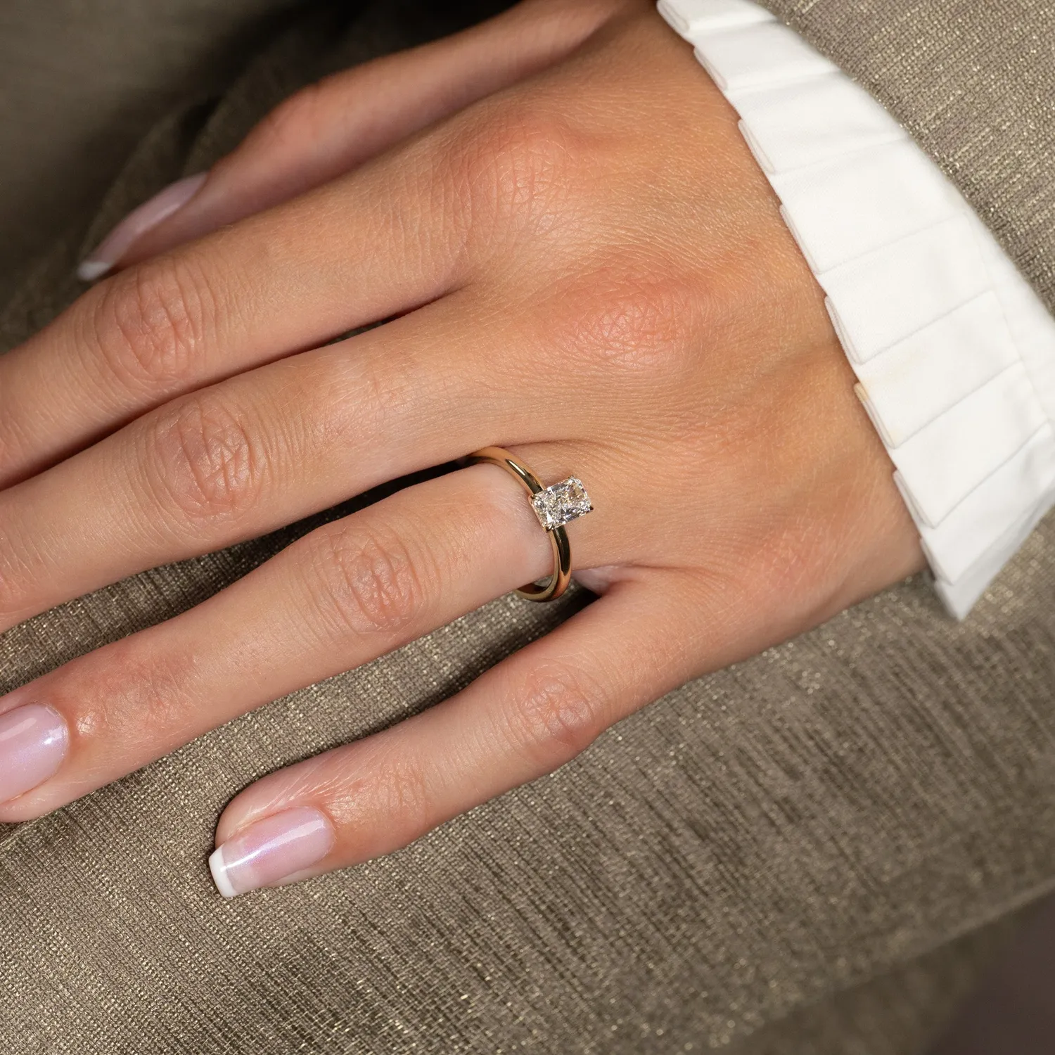 Sisi Copenhagen Diamond Solitaire Radiant diamantring 0,75ct guld lab