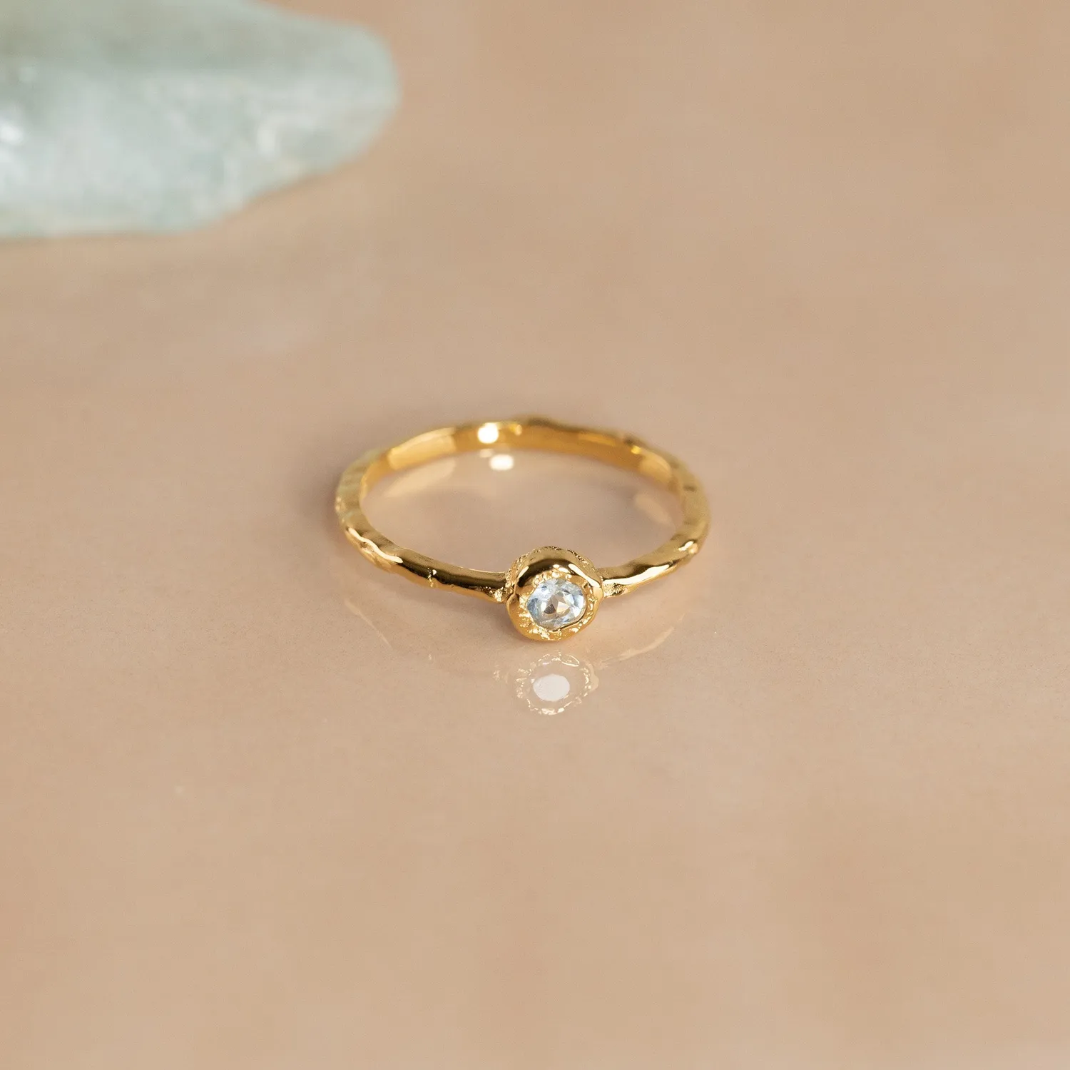 Sisi Copenhagen Selene ring forgyldt blå topas