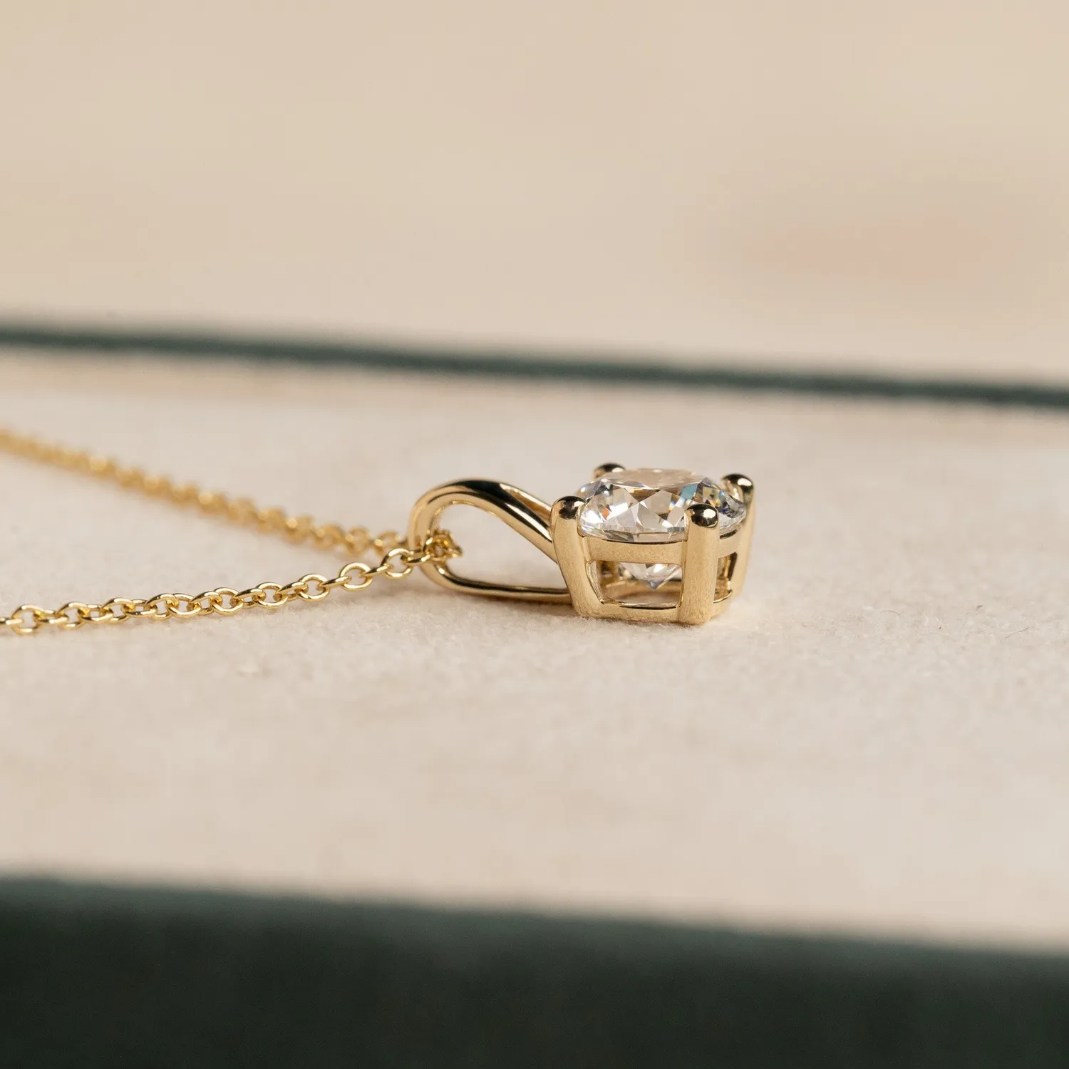 Sisi Copenhagen Prong Solitaire 1,0 ct vedhæng guld 14 kt diamant