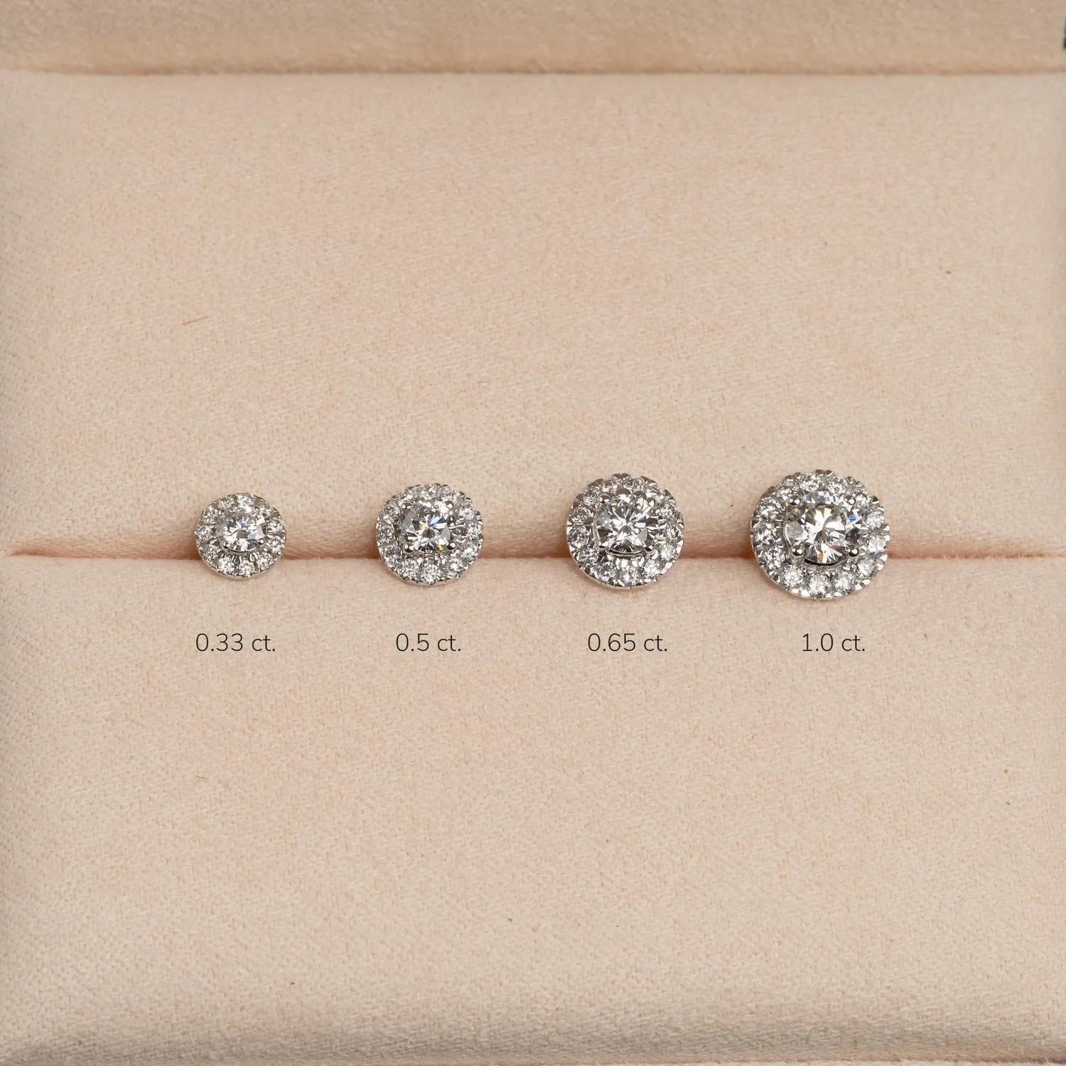 Sisi Copenhagen Halo ørestikker hvidguld 0,33 ct