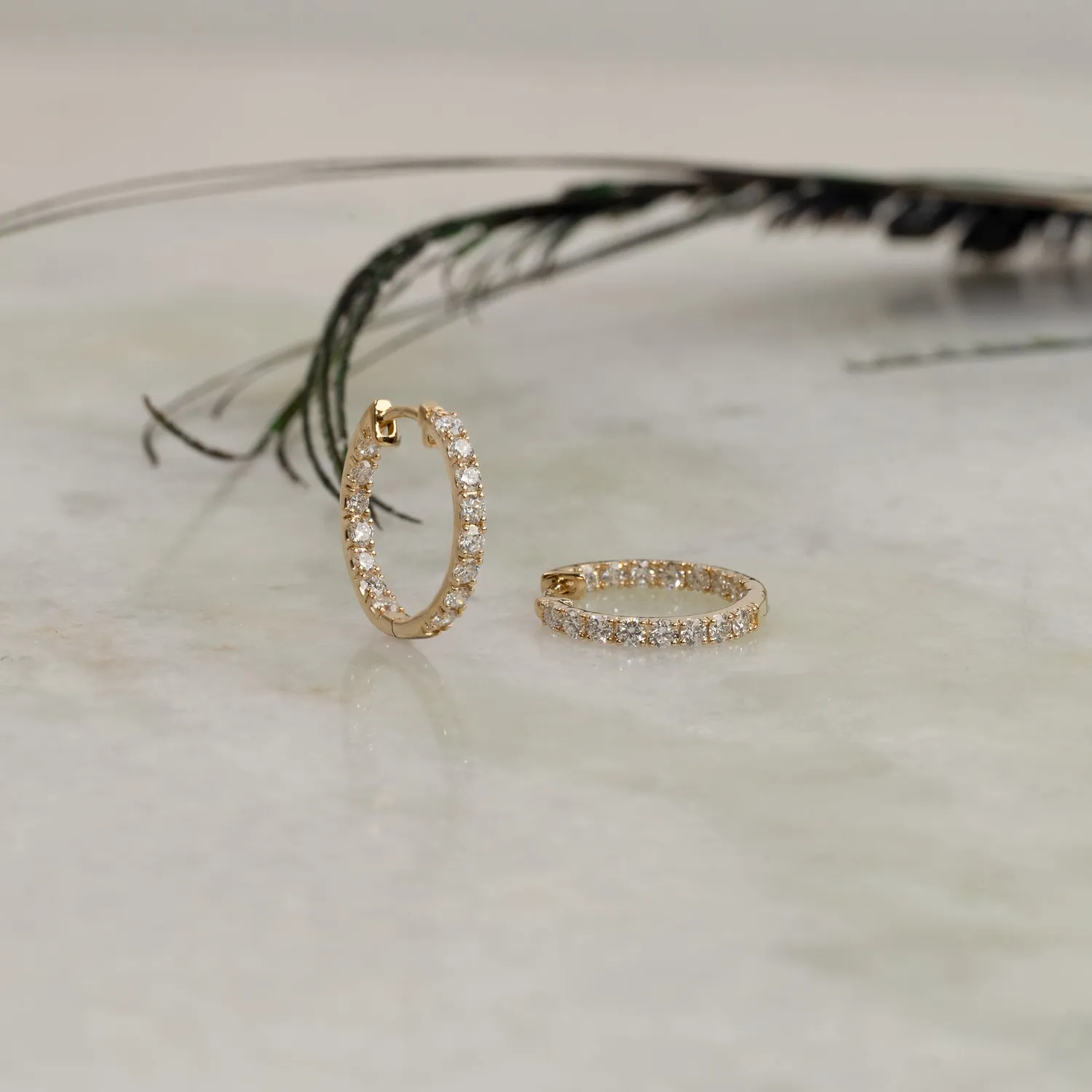 Sisi Copenhagen Double Set creoler 14 kt guld 1,0 ct