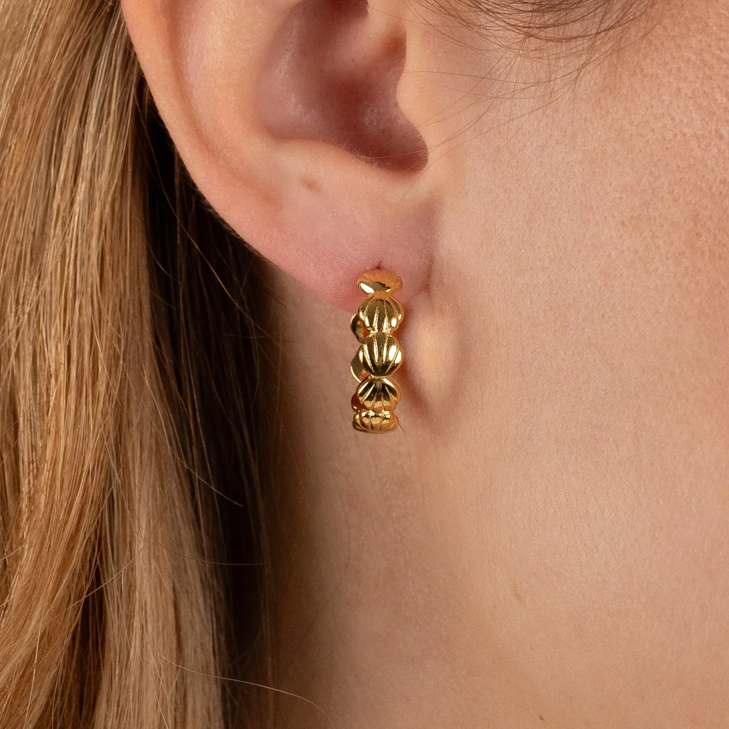 Sisi Copenhagen Merina Golden creoler musling 20 mm