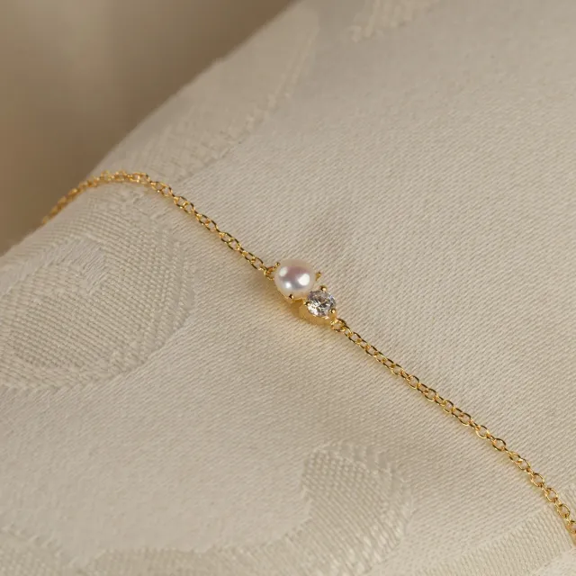 Sisi Copenhagen Hannah Pearl armbånd forgyldt perle