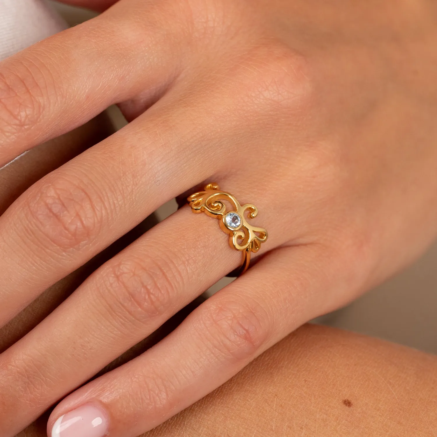 Sisi Copenhagen Solea Blue Topaz ring blå topas